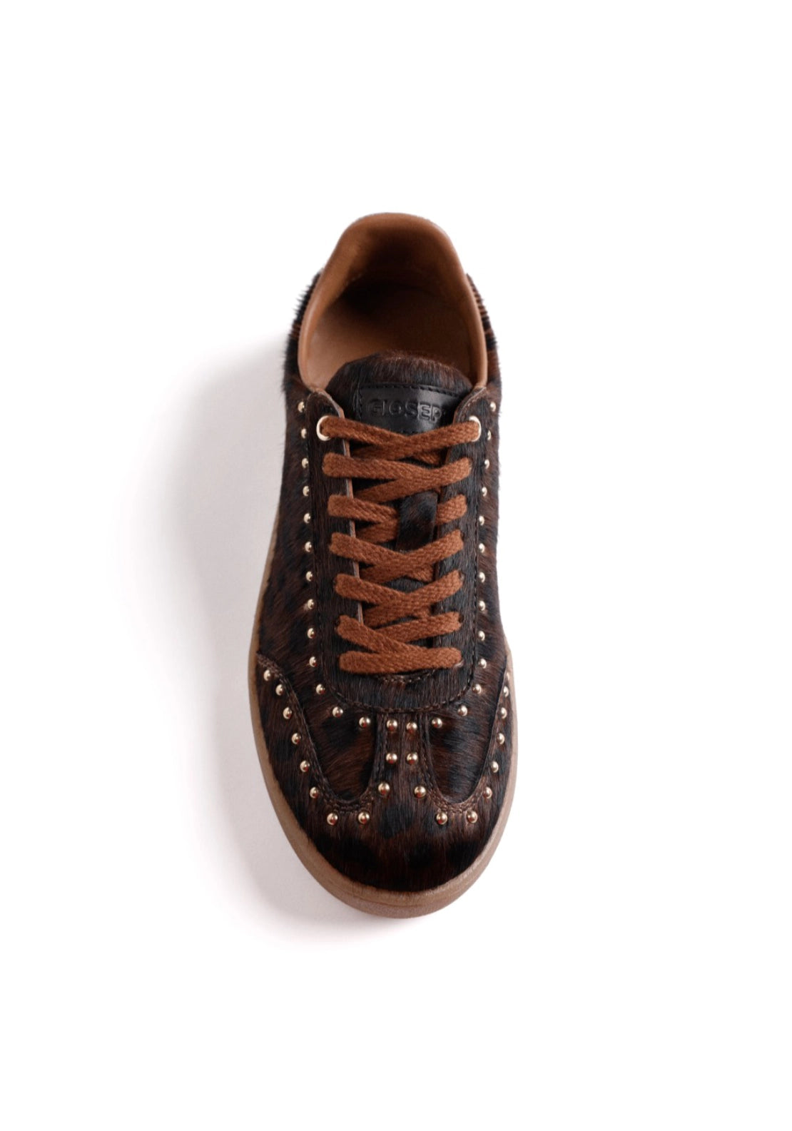 Studden Animal Print Trainer - Brown