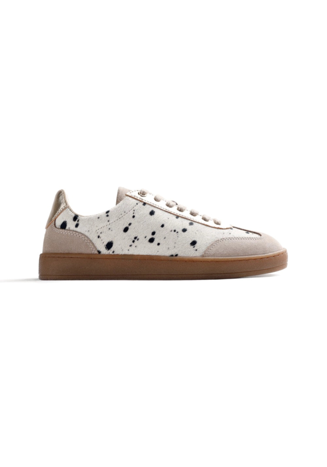 Cow Print Trainer - Beige
