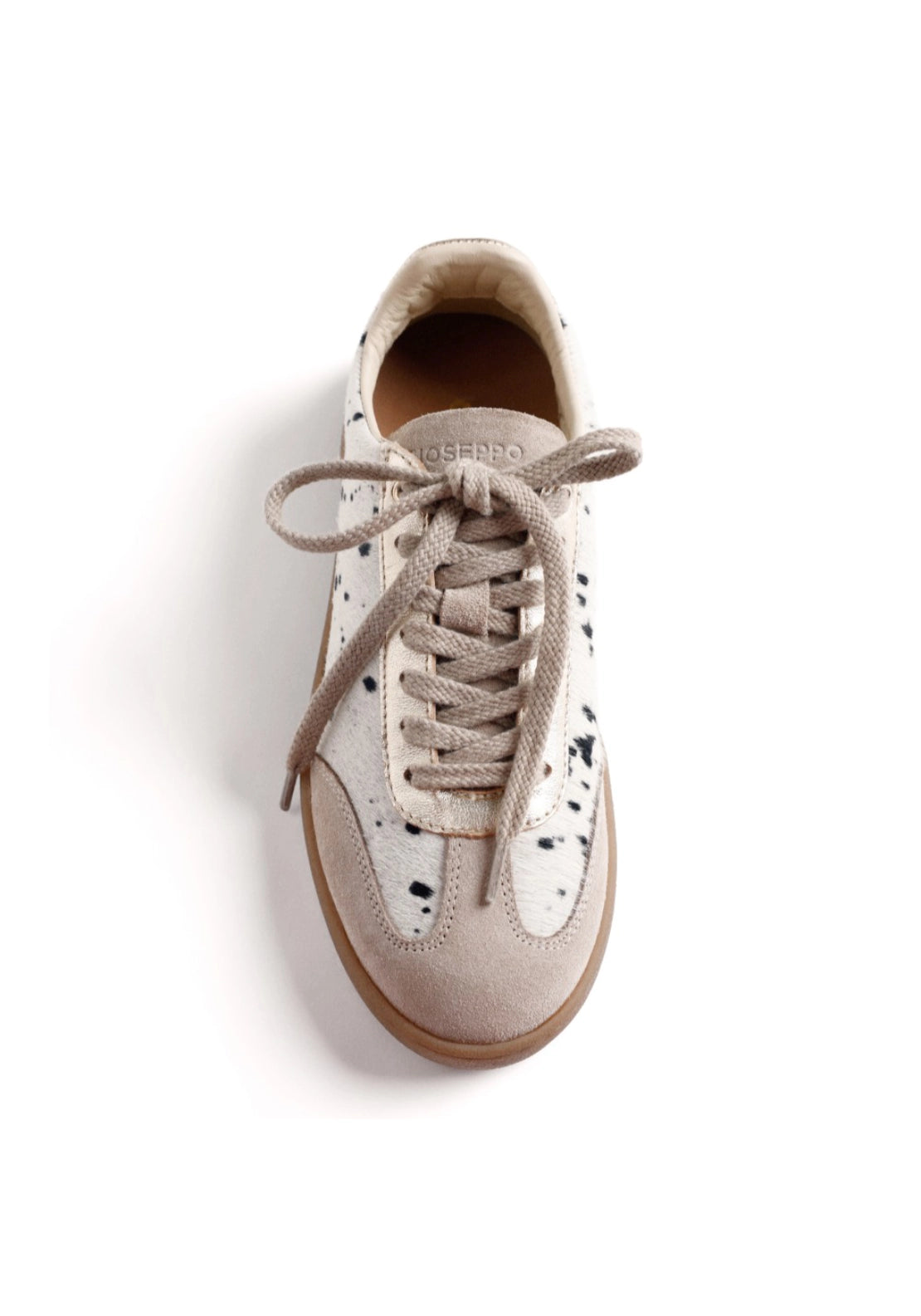 Cow Print Trainer - Beige