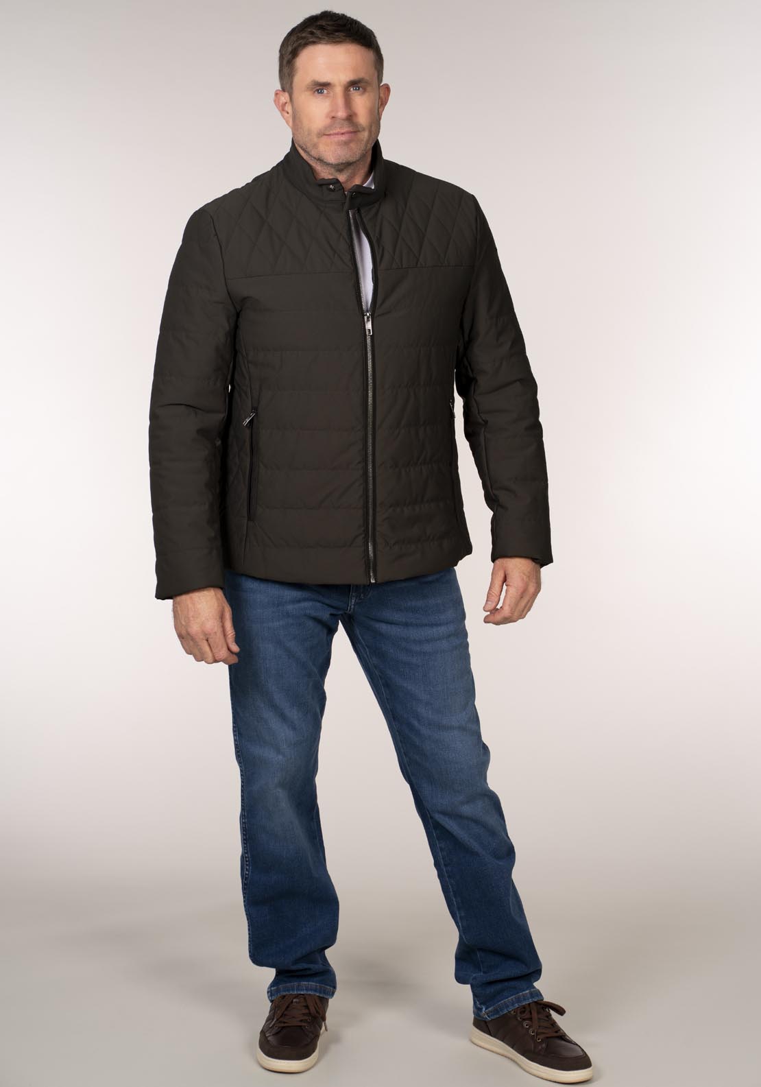 Daniel Grahame Kemp 3/4 Jacket - Brown 6 Shaws Department Stores