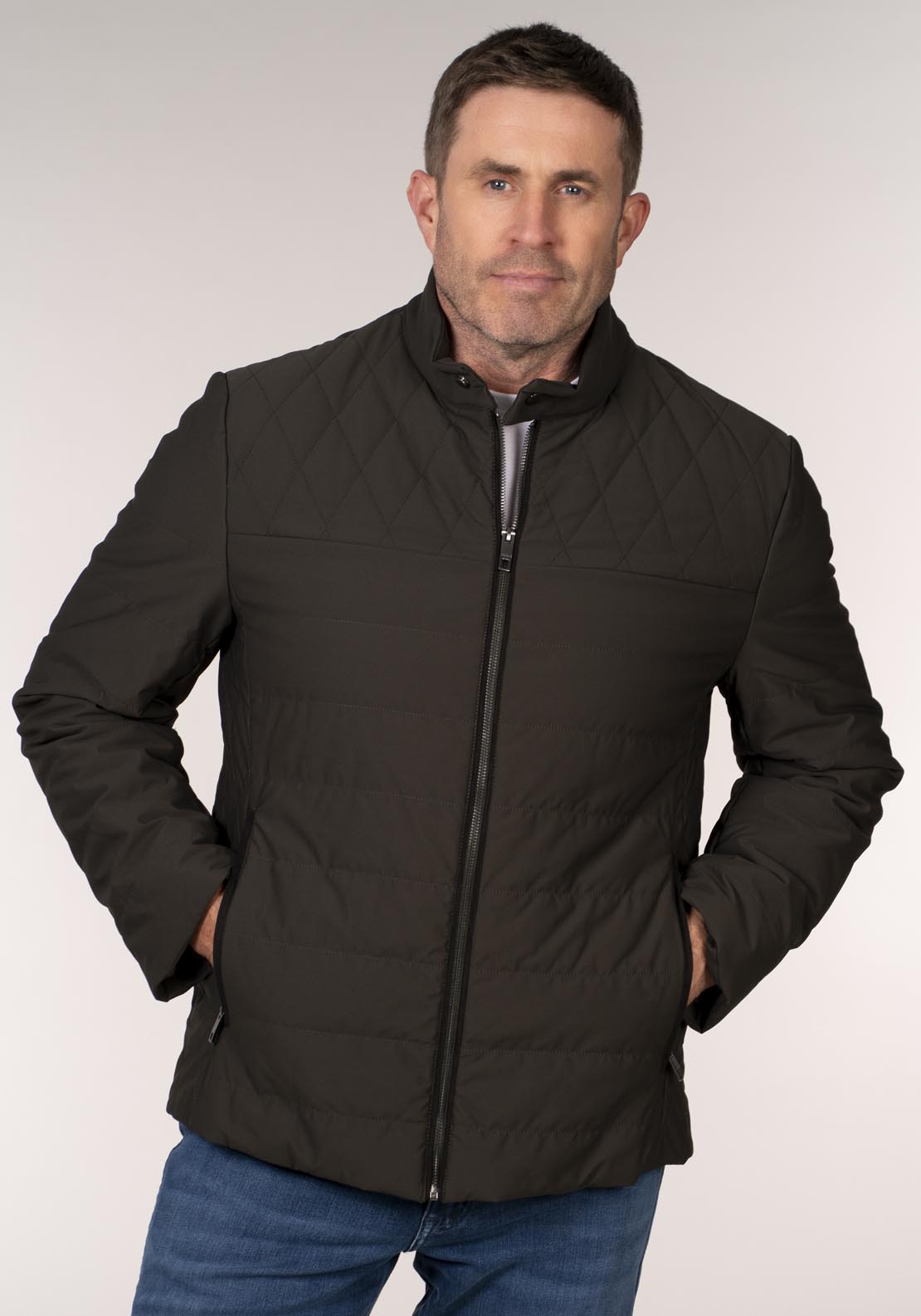 Daniel Grahame Kemp 3/4 Jacket - Brown 4 Shaws Department Stores