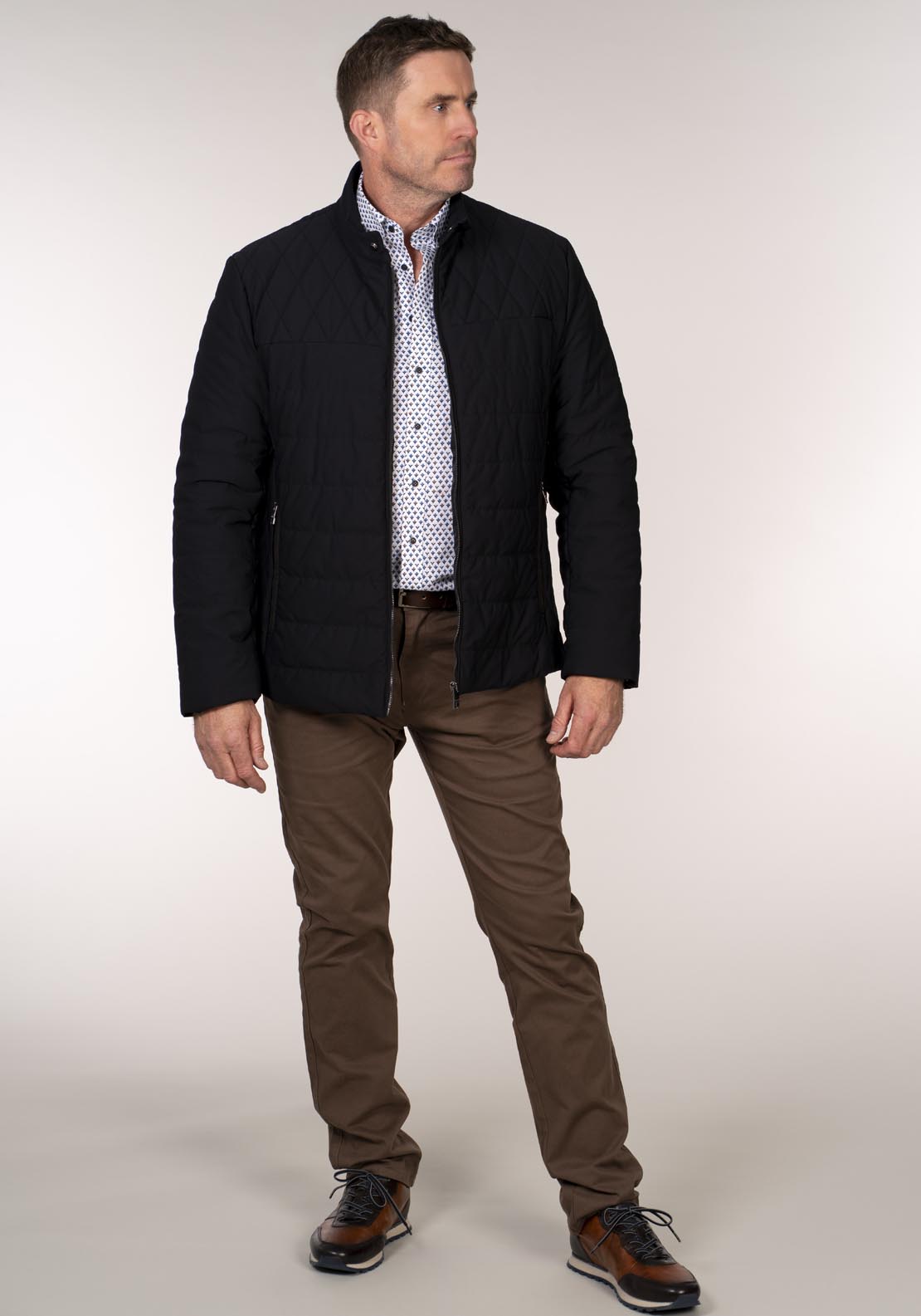 Daniel Grahame Kemp 3/4 Jacket - Navy 6 Shaws Department Stores