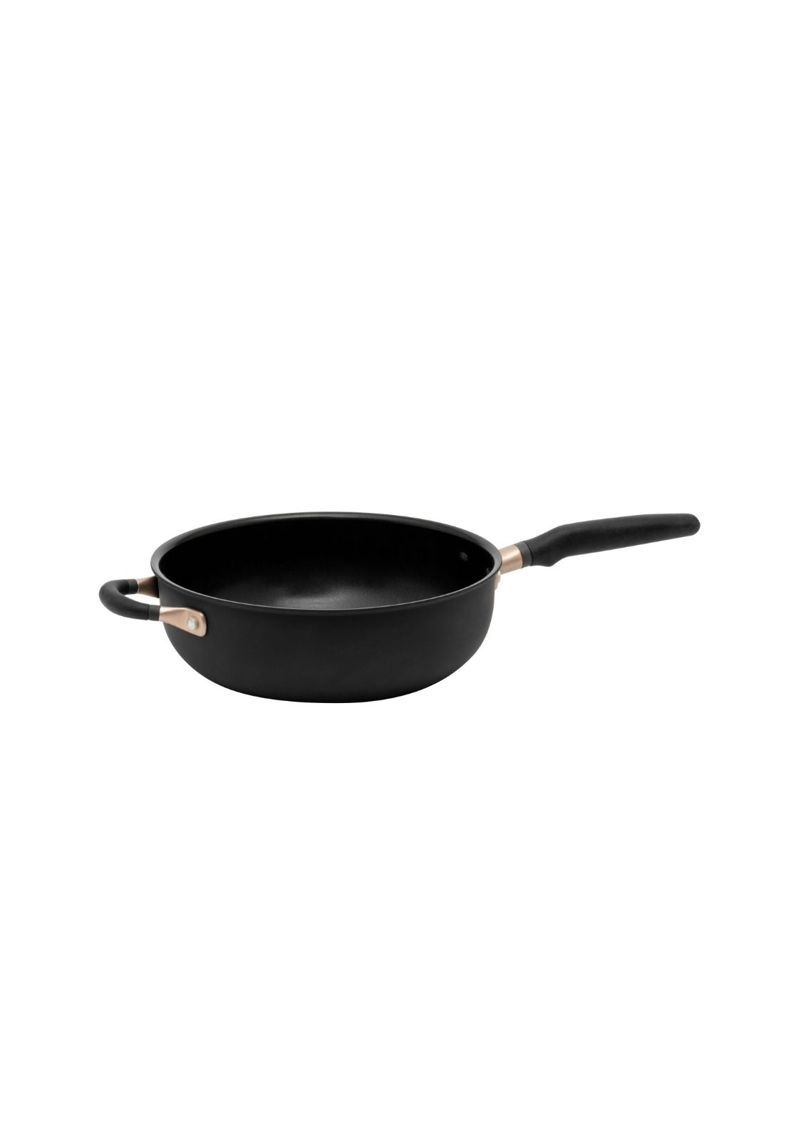 Accent Hard Anodised Chefs Pan With Helper Handle - Black