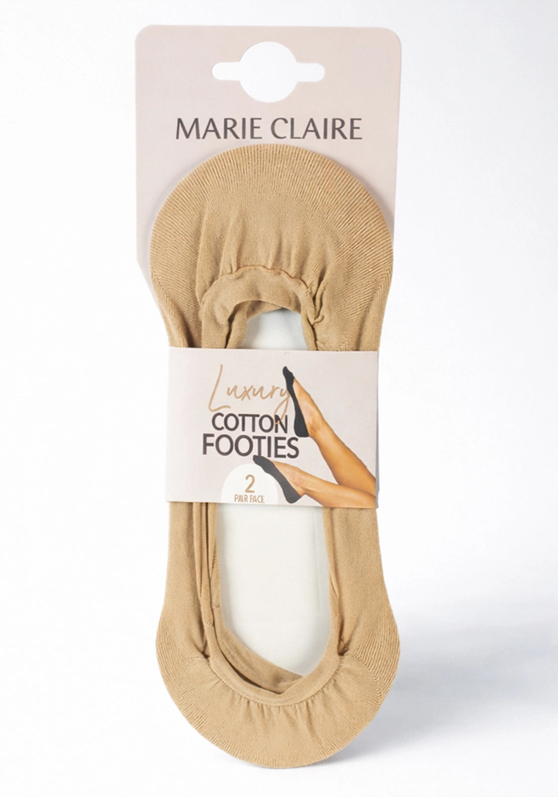 Marie Claire Supersoft Opaque Ankle Highs - Beige 1 Shaws Department Stores