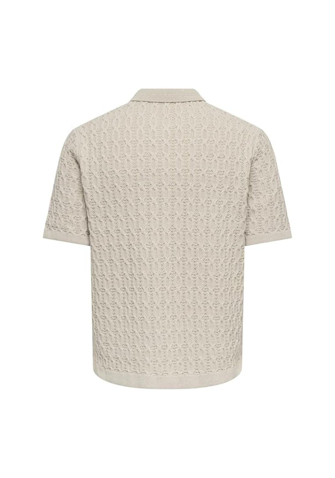 Only &amp; Sons Talon Knit Shirt - Silver Lining 2 Shaws Department Stores
