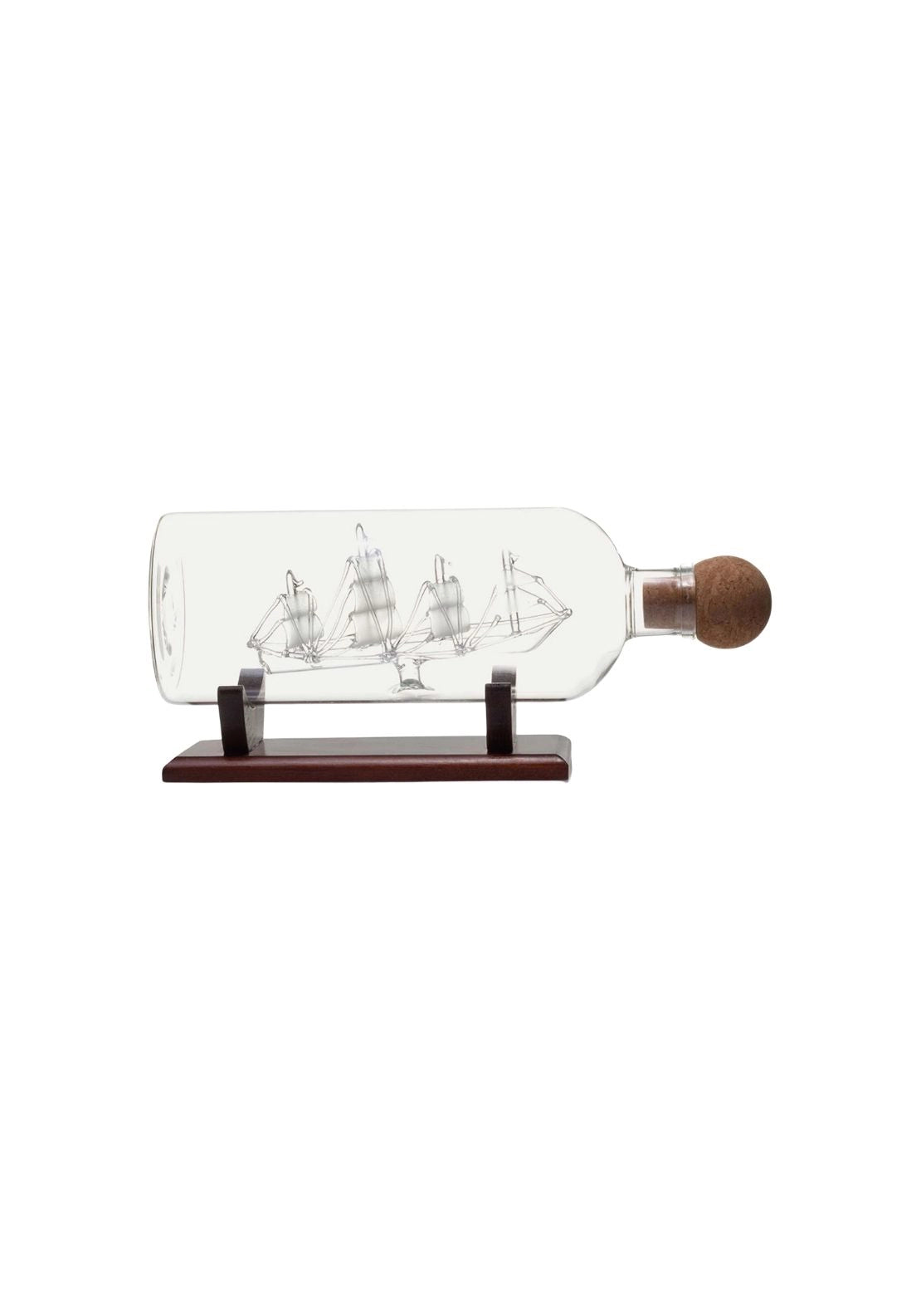 Decanter Ship In A Bottle With Stand - Clear