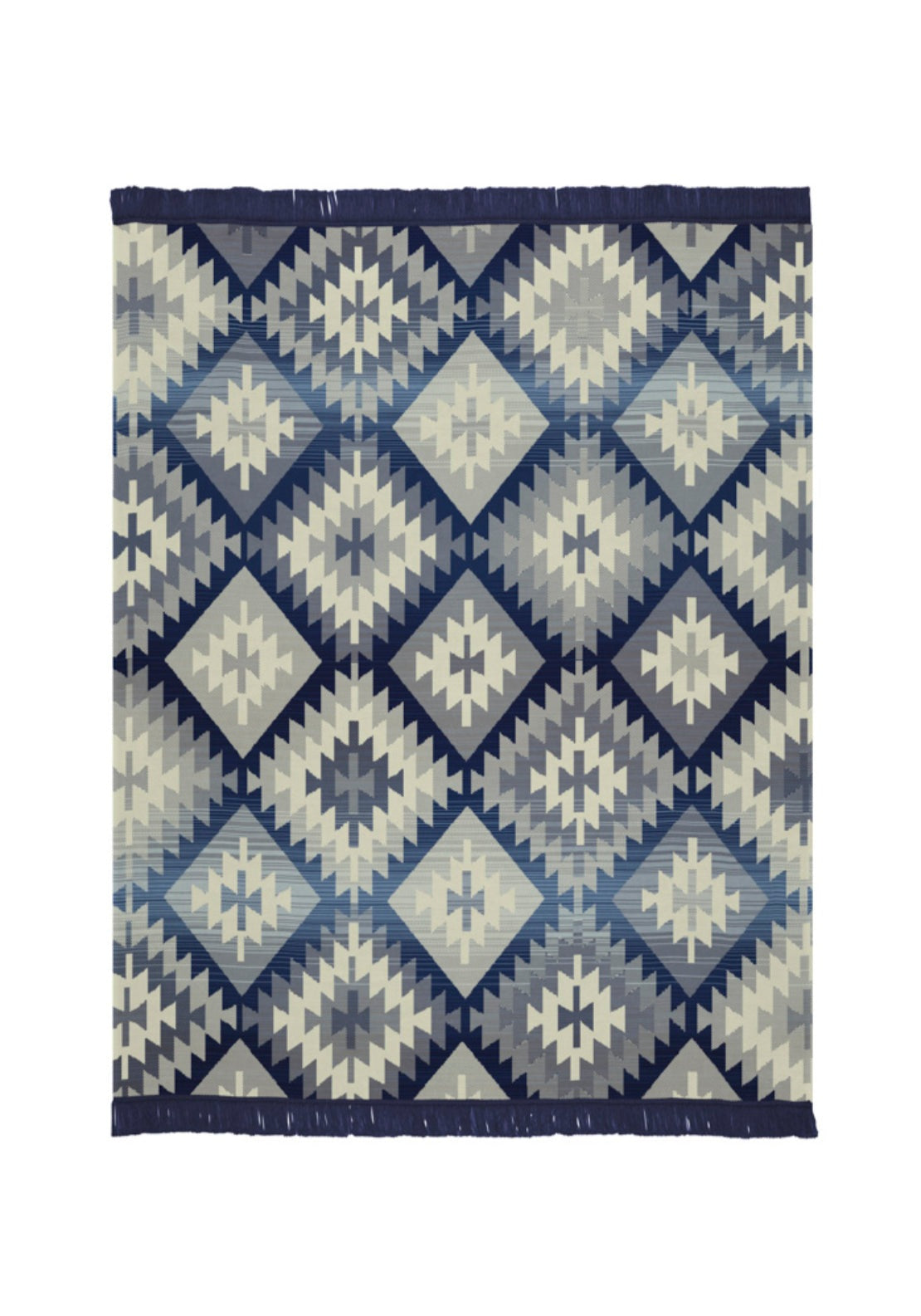 Biederlack Cotton Blend Diamond Ikat Throw - Multi 3 Shaws Department Stores
