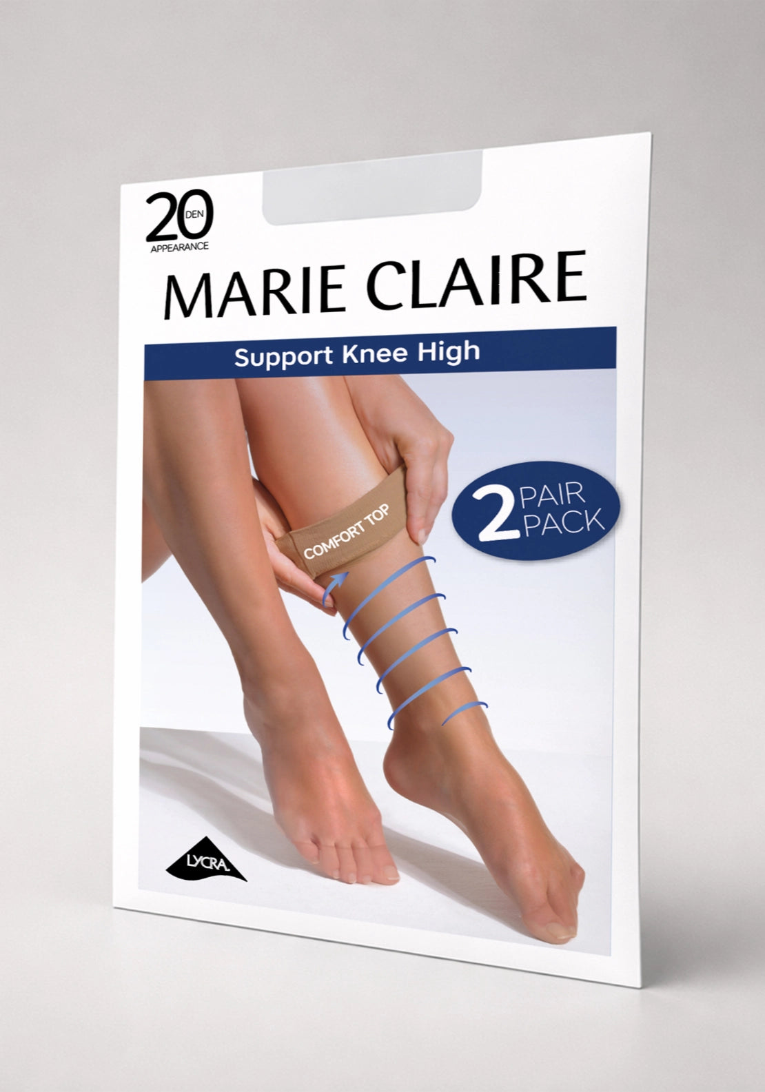 Marie Claire Maire Claire 20 Denier Extra Wide Top Knee Highs 2 Pair Pack - Black 2 Shaws Department Stores