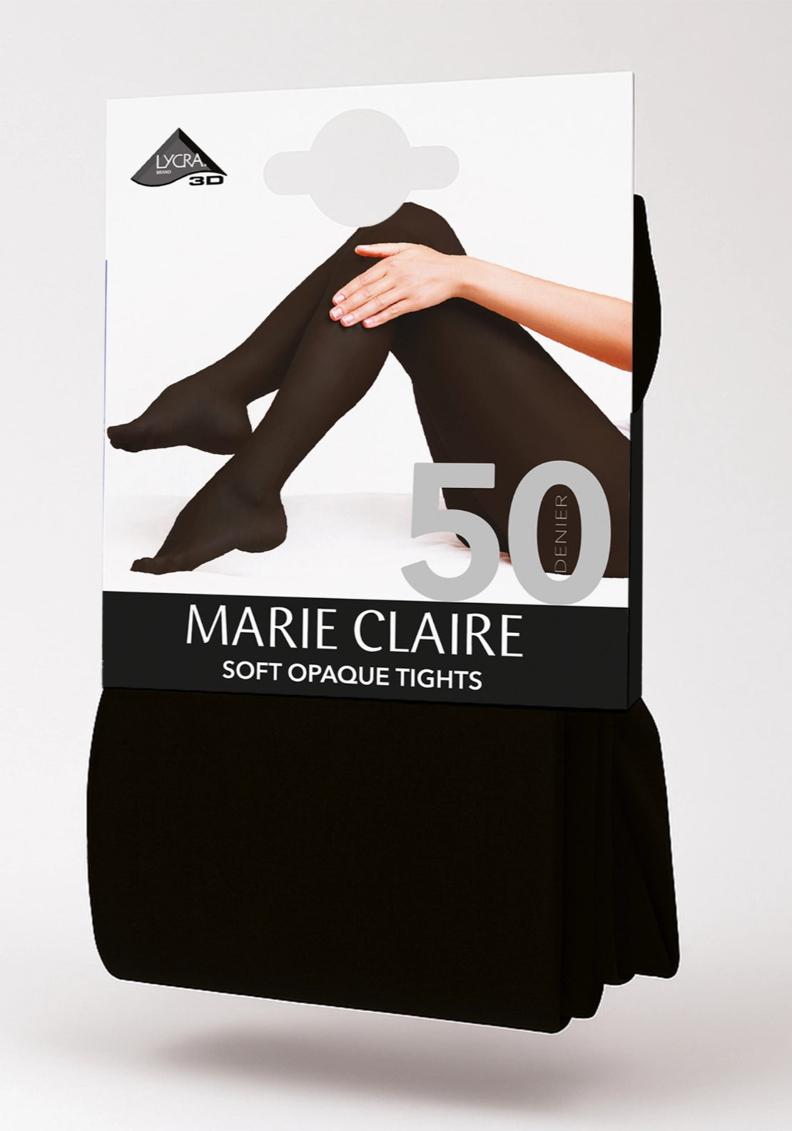 Marie Claire Maire Claire 50 Denier 3D Soft Opaque Tights - Black 2 Shaws Department Stores