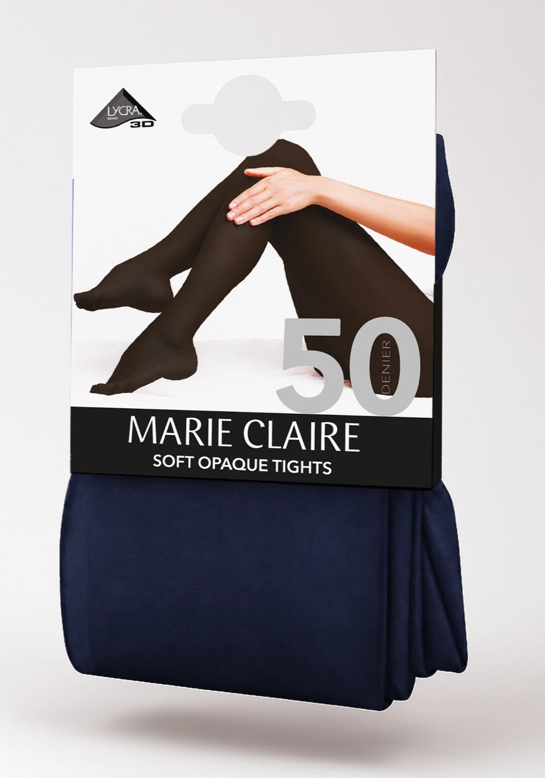 Maire Claire 50 Denier 3D Soft Opaque Tights - Navy