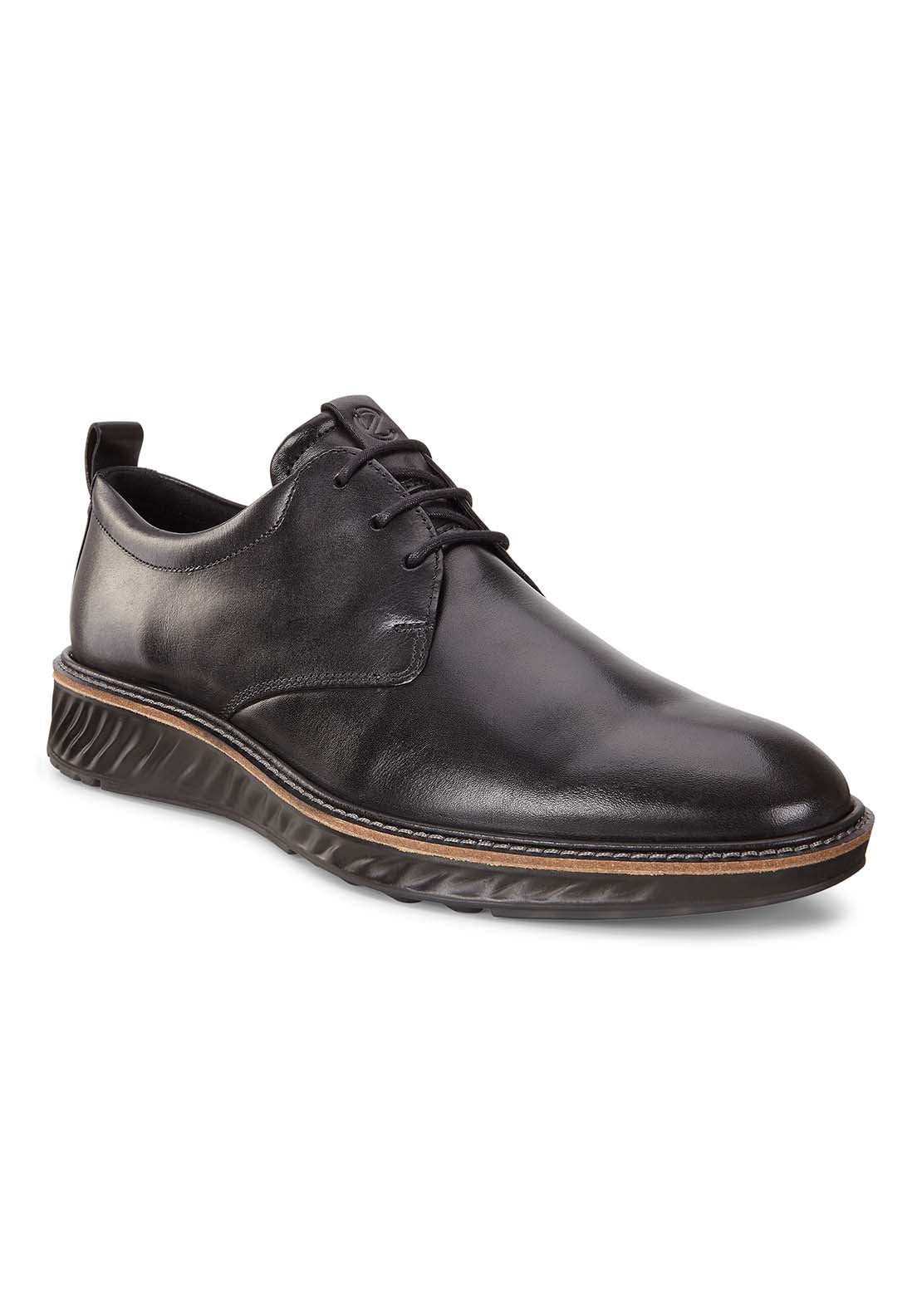 Ecco St1 Hybrid Formal Lace Shoe - Black 1 Shaws Department Stores