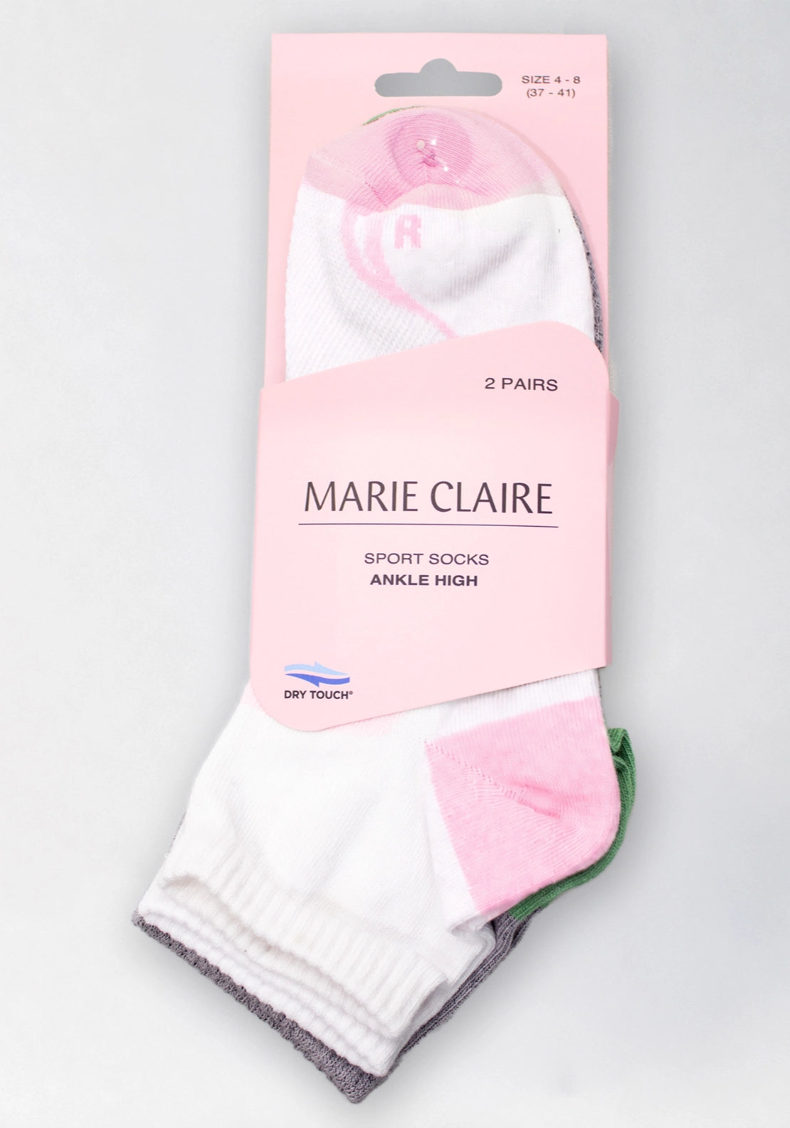 Marie Claire Cotton Trainer Liner Sport Ankle Socks 2 Pair Pack - Assorted Mix 1 Shaws Department Stores