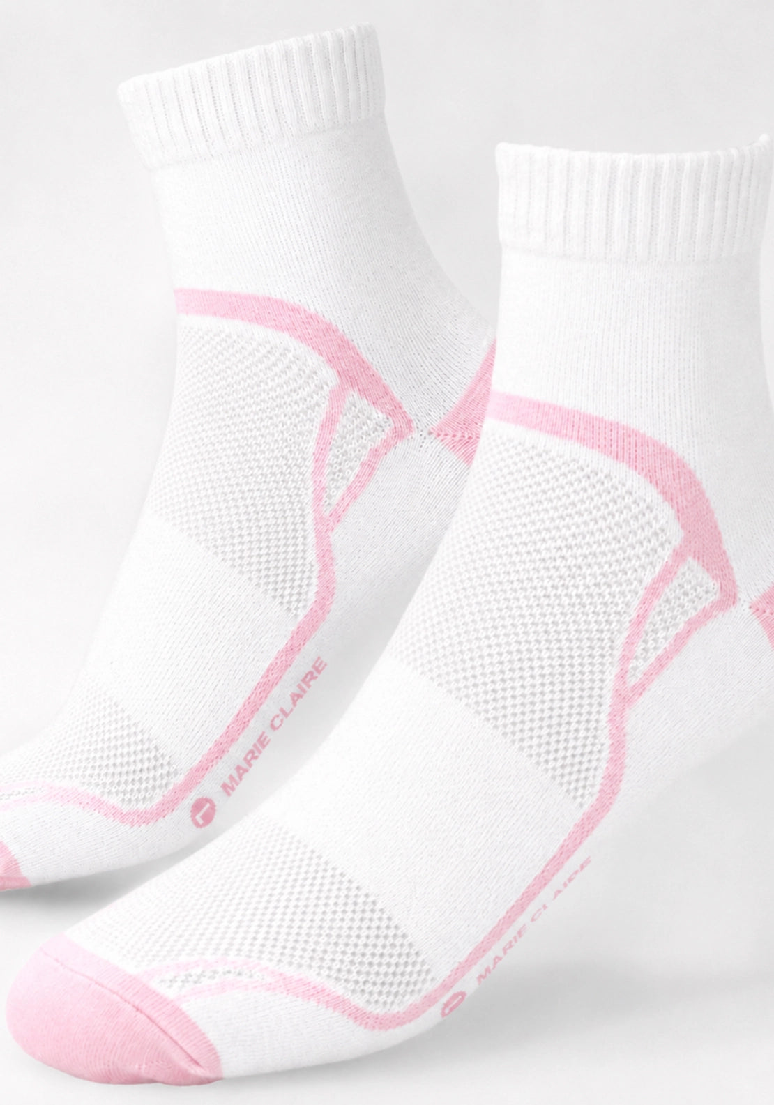 Marie Claire Cotton Trainer Liner Sport Ankle Socks 2 Pair Pack - Assorted Mix 4 Shaws Department Stores