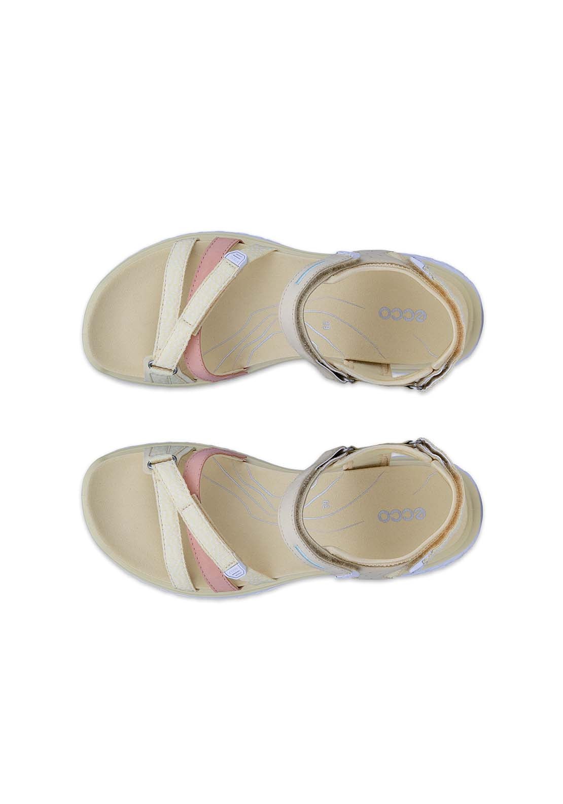 Ecco Offroad Roam Sandal - Straw Bright White Dusty Peach 3 Shaws Department Stores