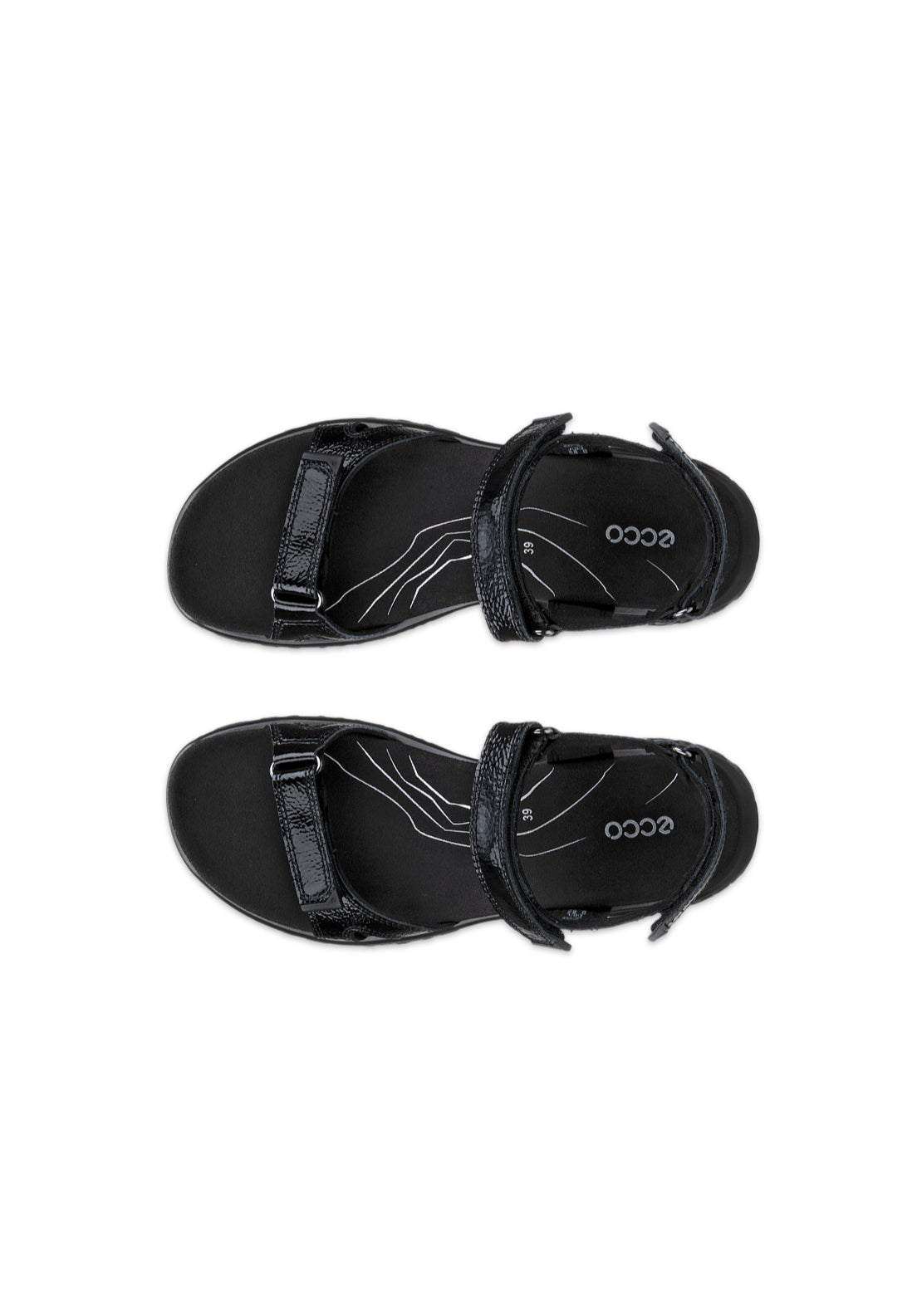 Ecco Offroad Roam Light Sandal - Black Patent 2 Shaws Department Stores
