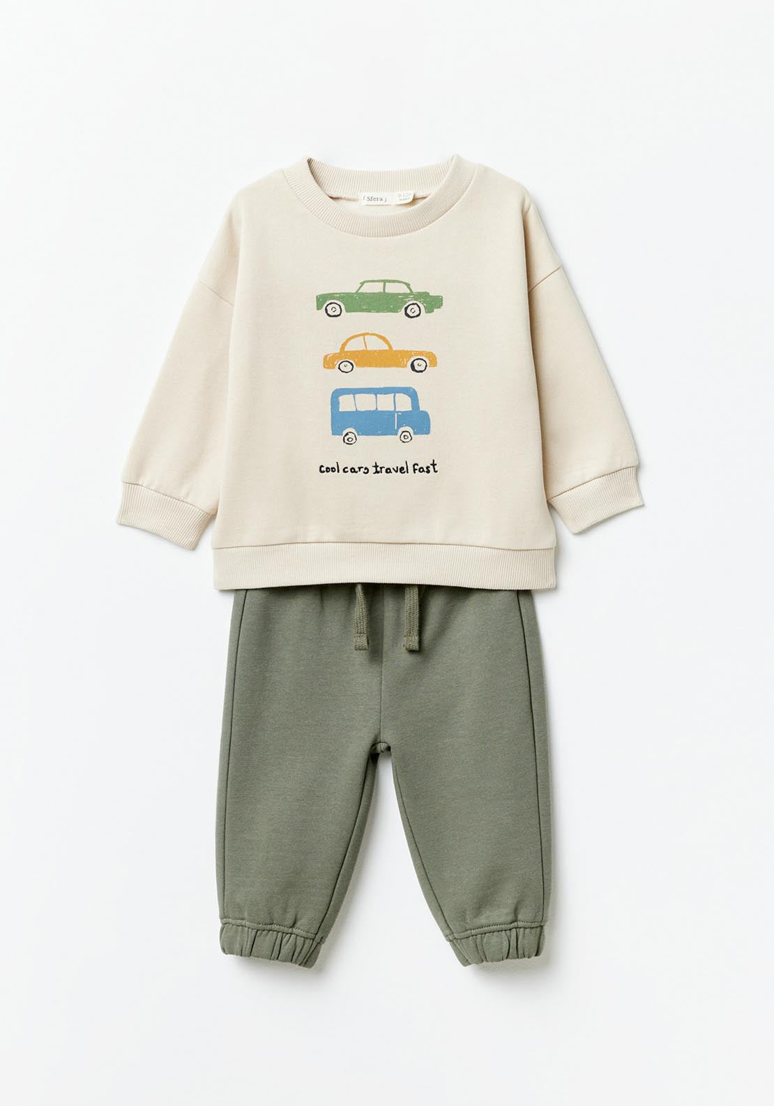 Sfera Cars fleece set - Green 1 Shaws Department Stores