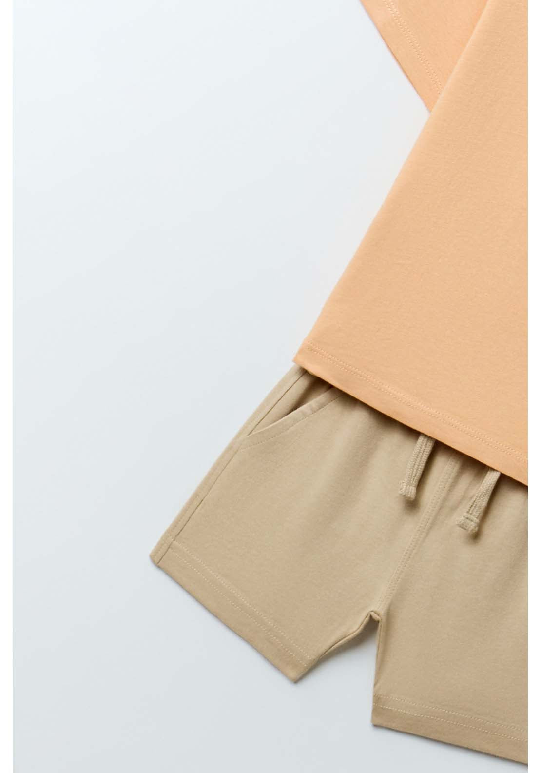 Sfera Elephant Print Shorts Set - Orange 2 Shaws Department Stores