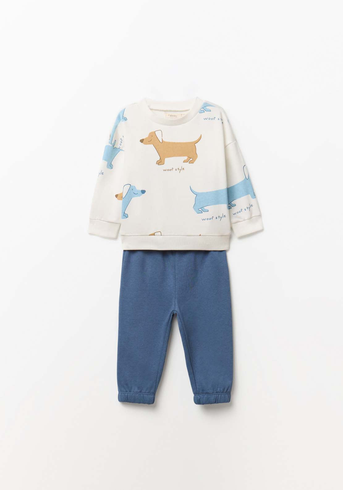 Printed Terry Set - White