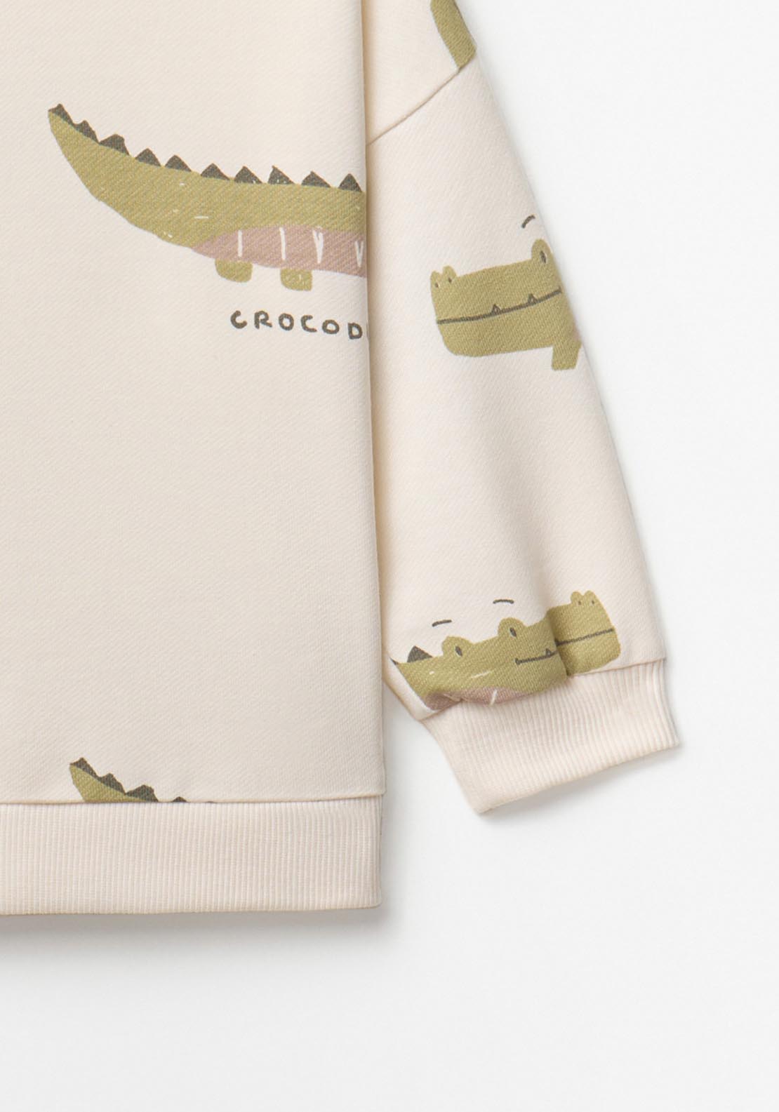 Crocodile Jogger Set - White