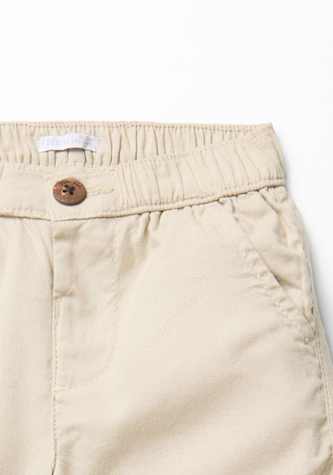 Losse Fit Cotton Bermuda Shorts - Toasty Beige