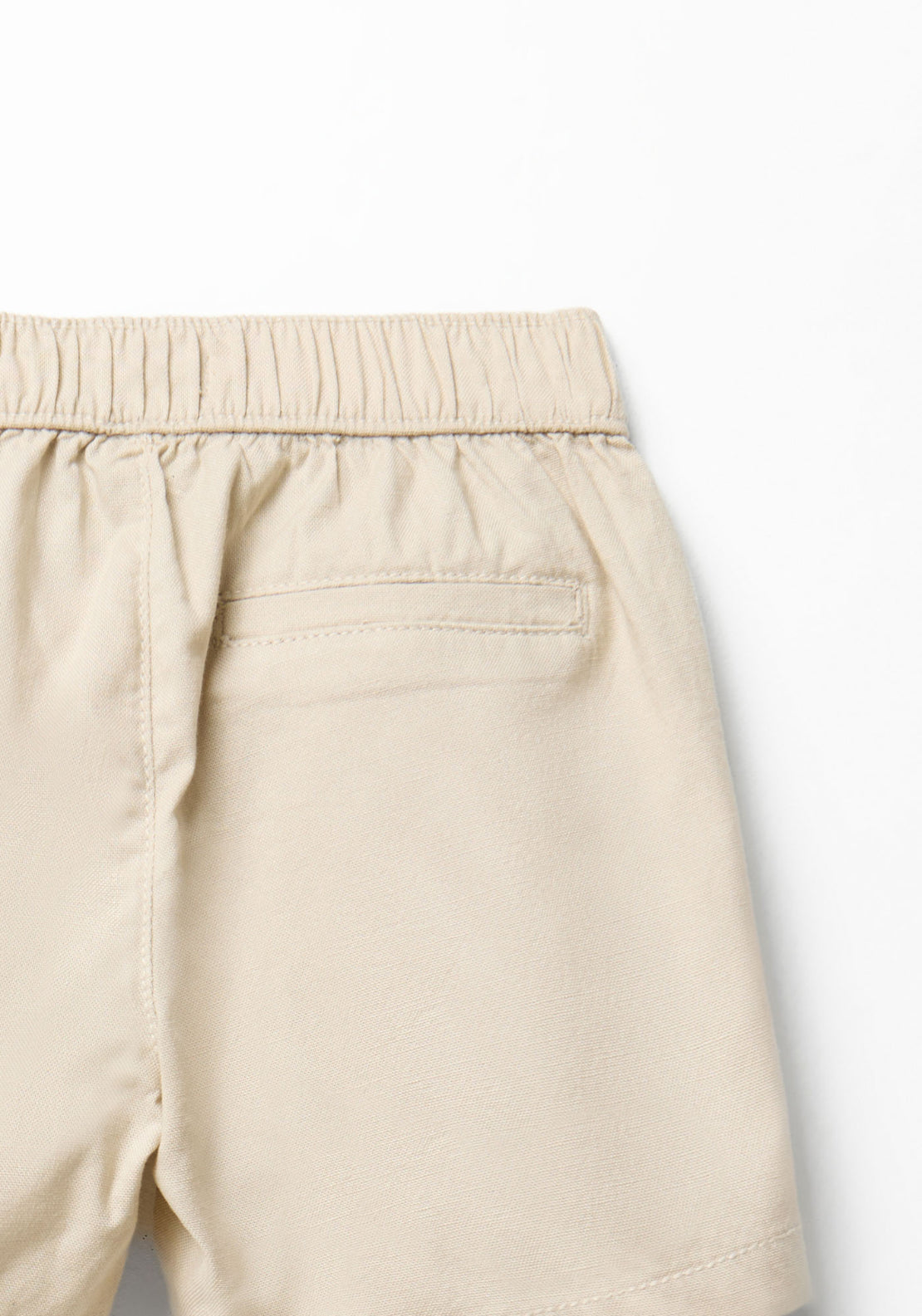 Losse Fit Cotton Bermuda Shorts - Toasty Beige