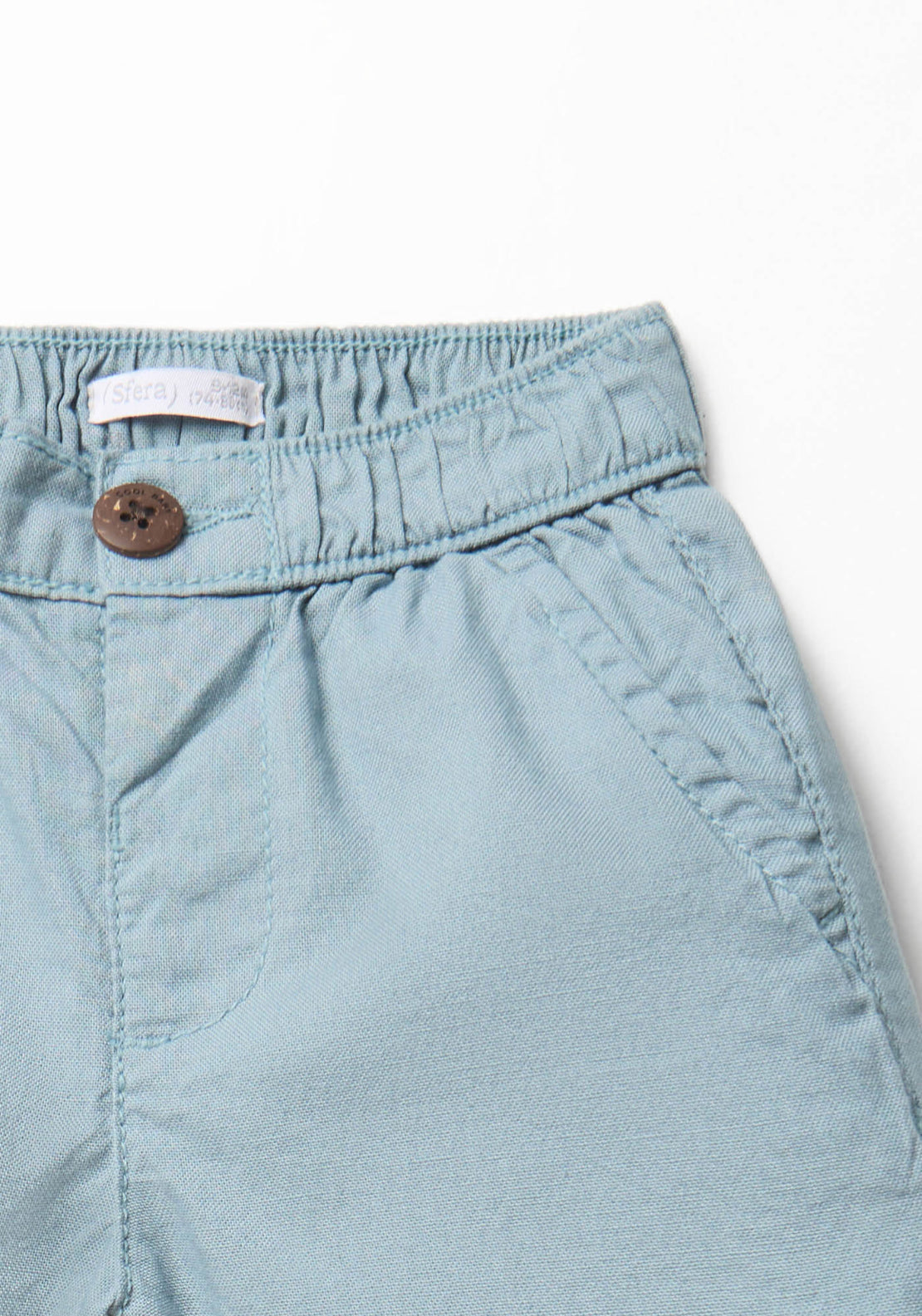 Losse Fit Cotton Bermuda Shorts - Blue Petrol