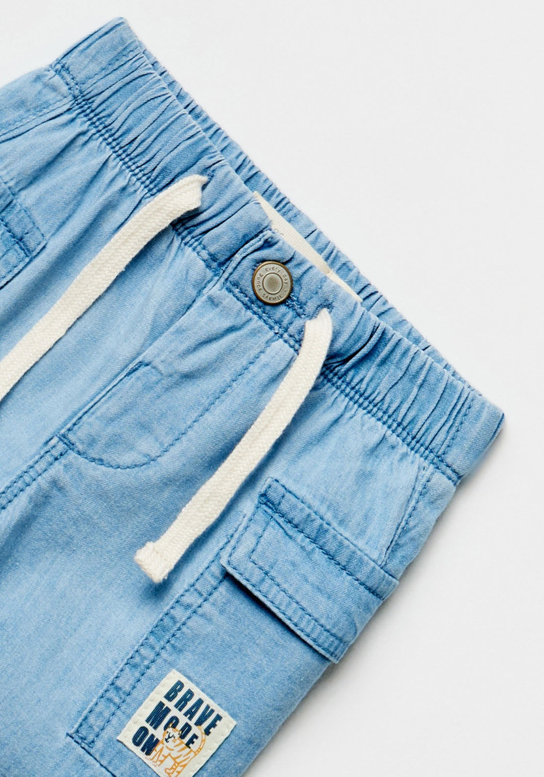 Sfera Cargo denim Bermuda shorts - Denim Light Wash 3 Shaws Department Stores
