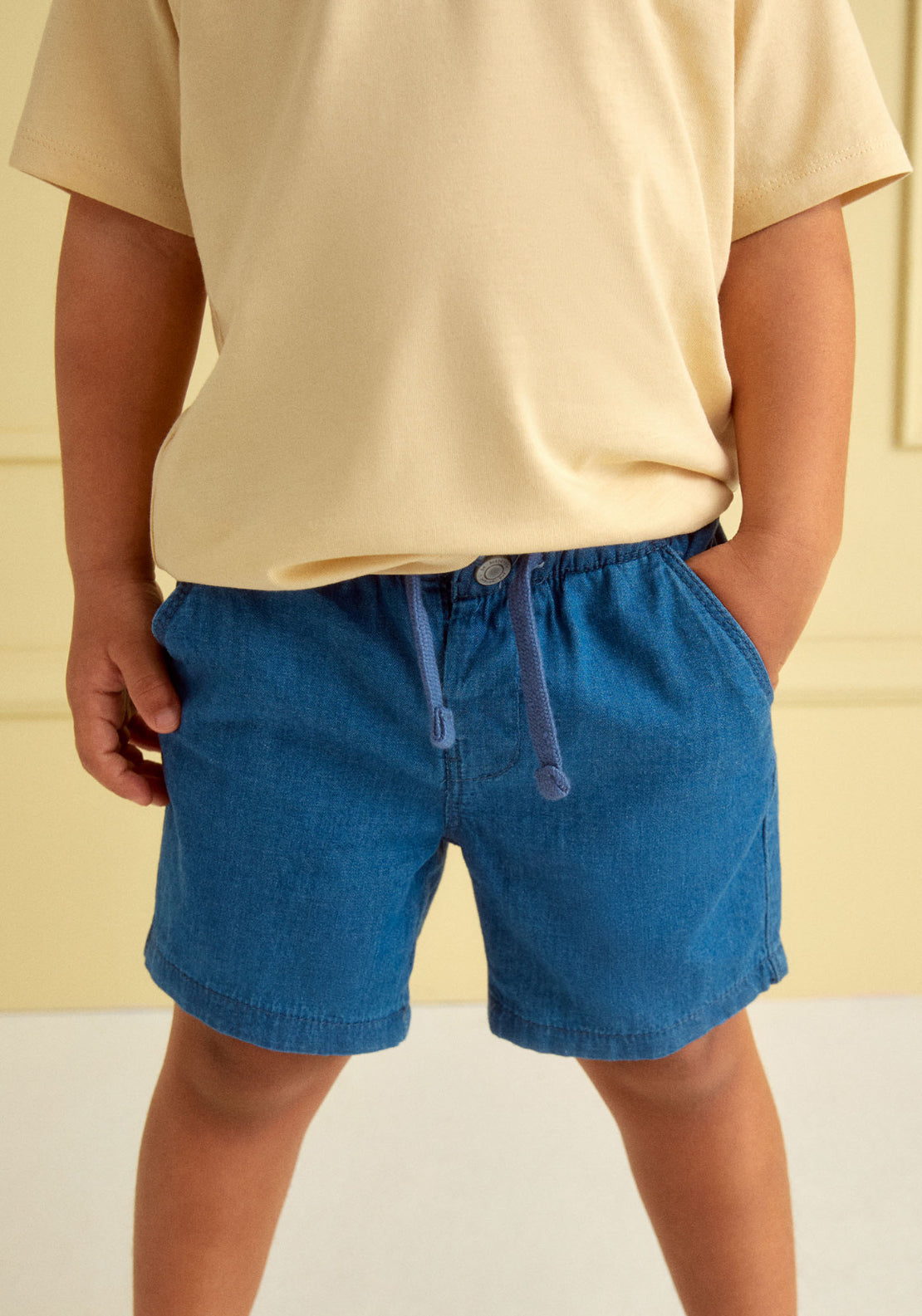 Comfort Fit Denim Bermuda Shorts - Denim Medium Wash