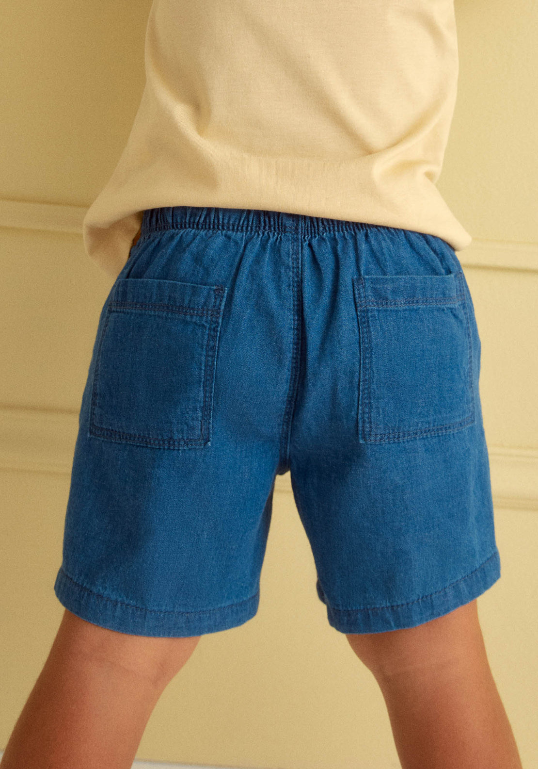 Comfort Fit Denim Bermuda Shorts - Denim Medium Wash