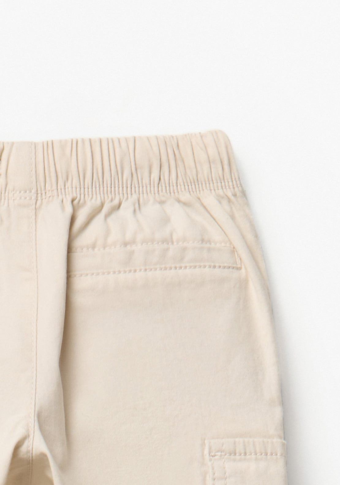 Drawstring Waist Cargo Trousers - Grey