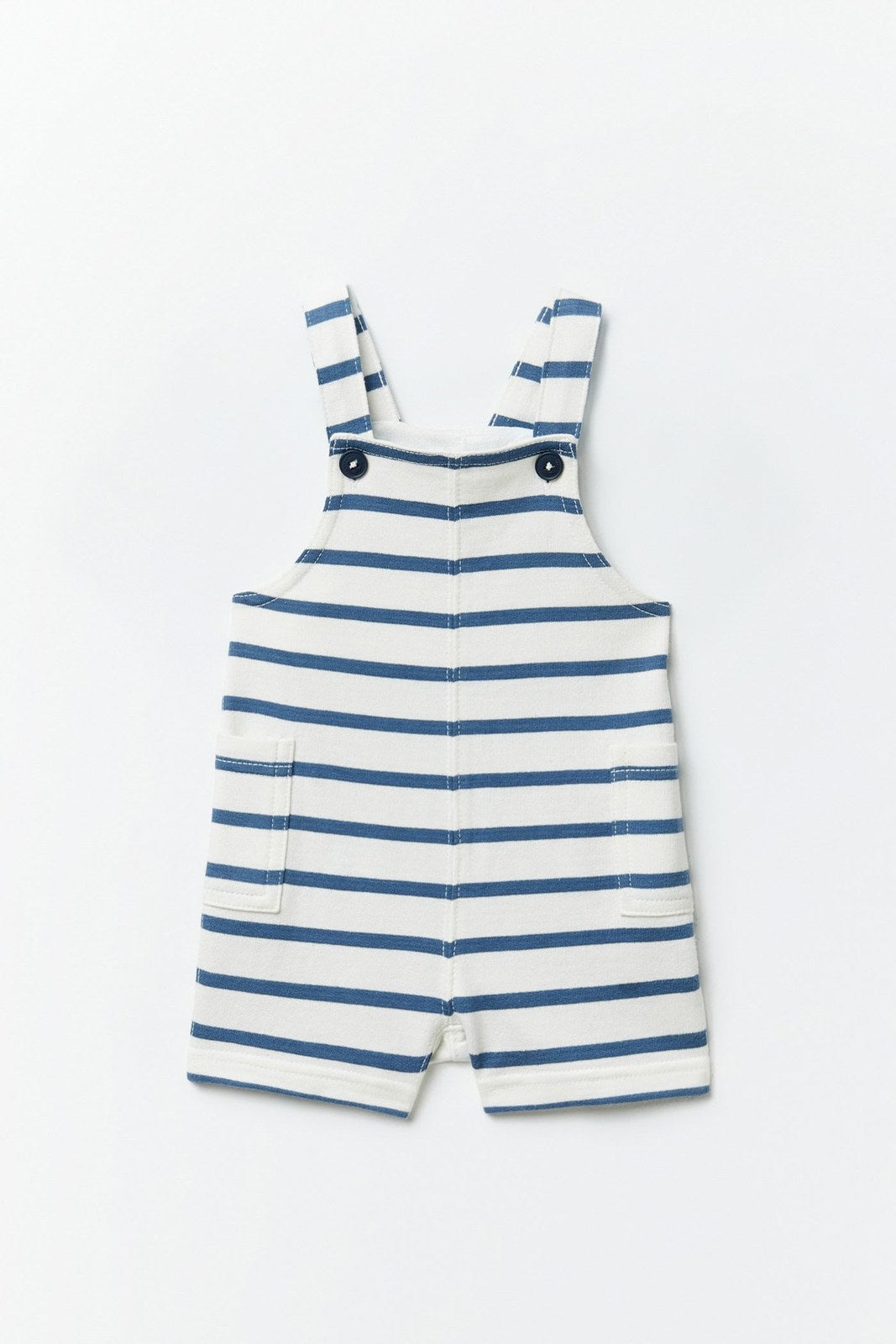 Sfera Striped terry dungarees - White 3 Shaws Department Stores