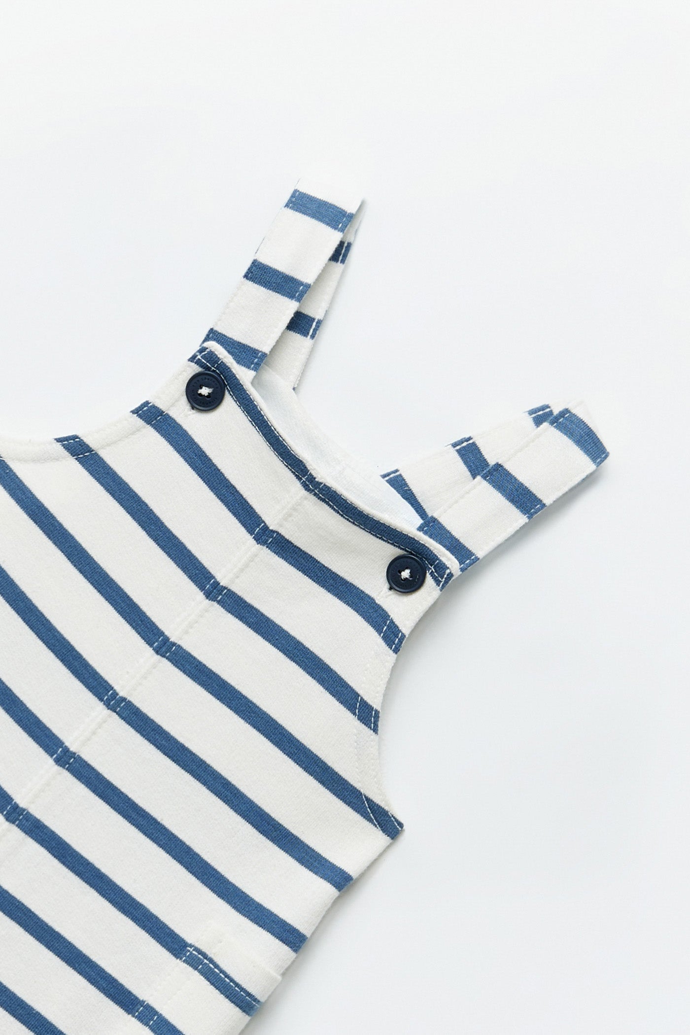 Sfera Striped terry dungarees - White 4 Shaws Department Stores