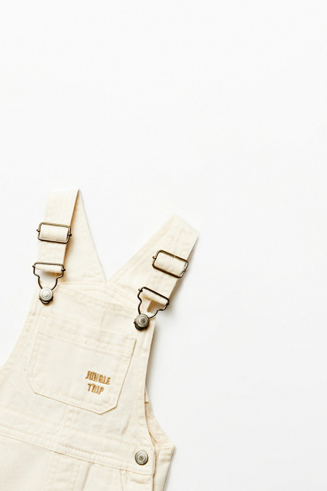 Sfera Coloured denim dungarees - Ecru 4 Shaws Department Stores