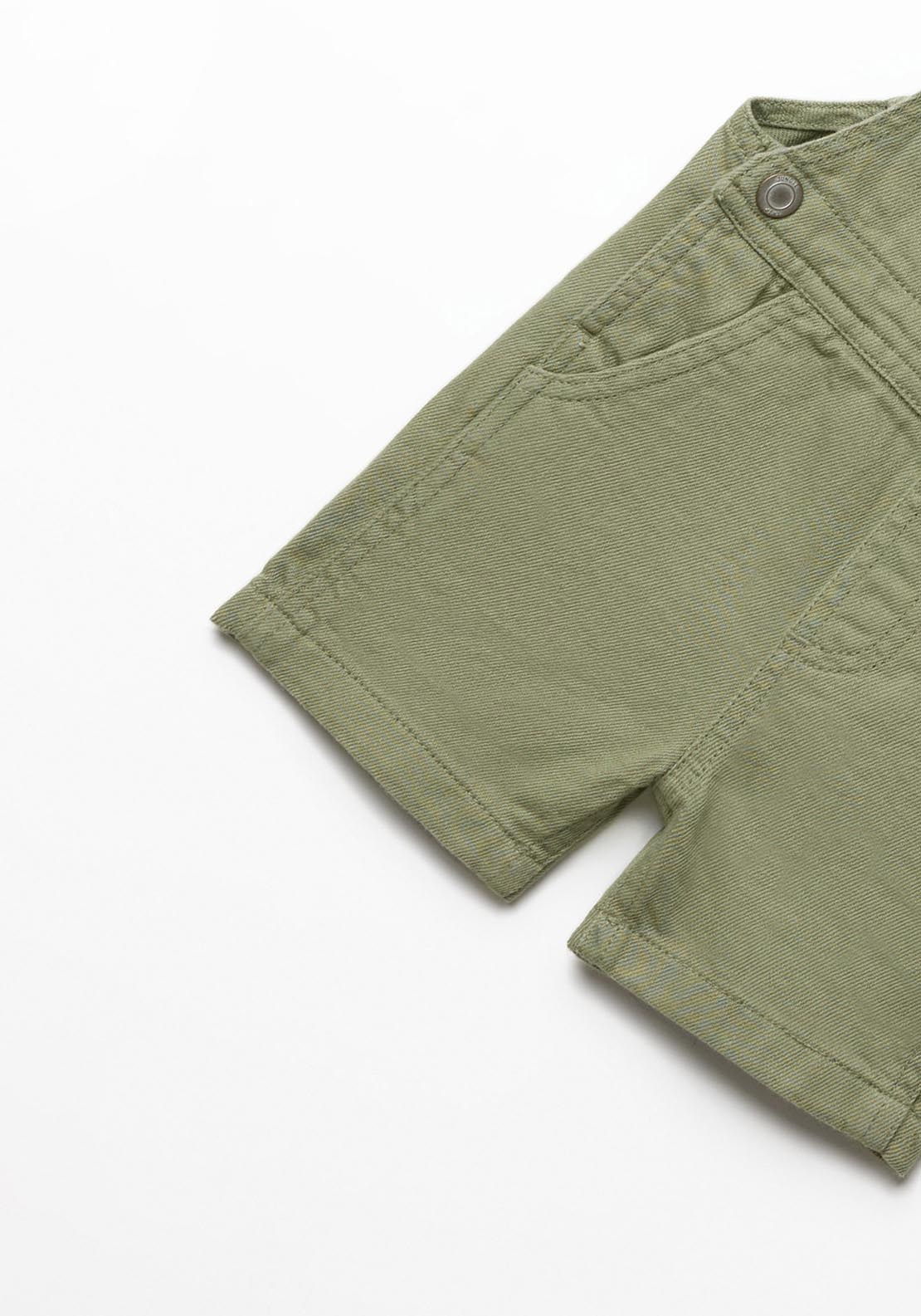 Sfera Coloured Denim Dungarees - Green 3 Shaws Department Stores