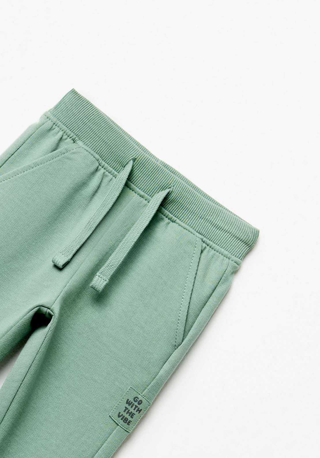 Sfera Pockets terry trousers - Green Light 3 Shaws Department Stores
