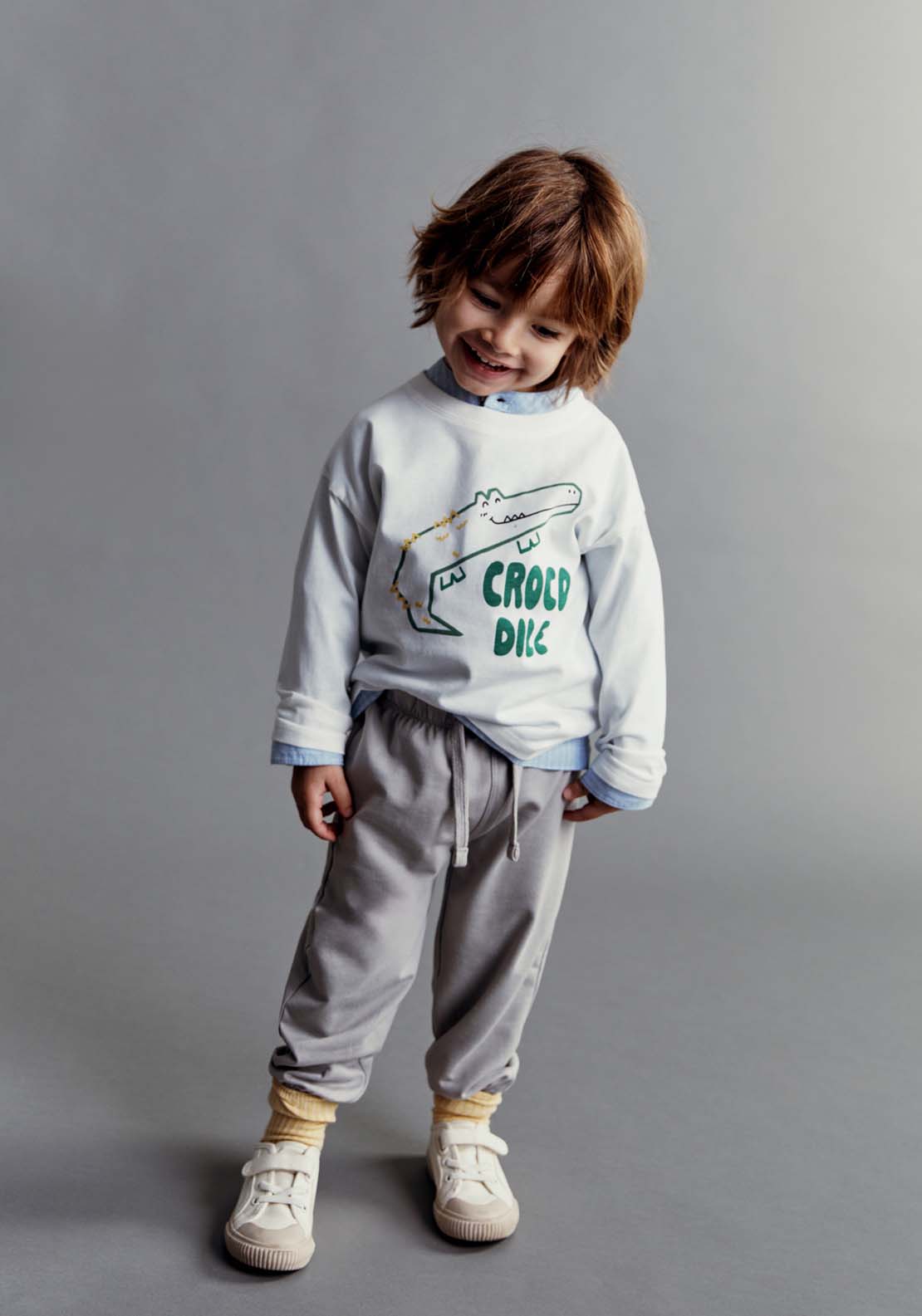 Sfera Drawstring terry jogging bottoms - Grey 2 Shaws Department Stores