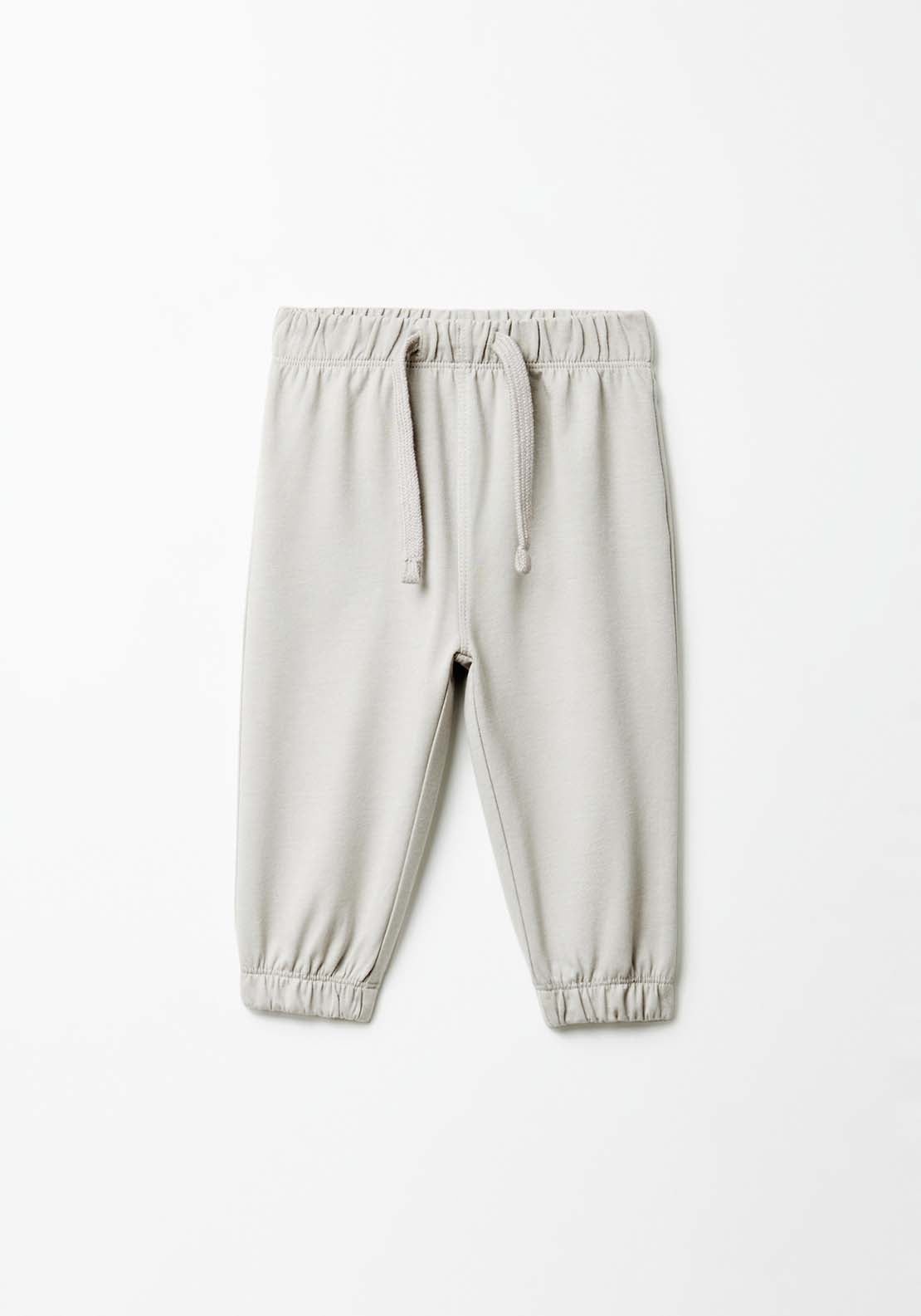 Sfera Drawstring terry jogging bottoms - Grey 3 Shaws Department Stores