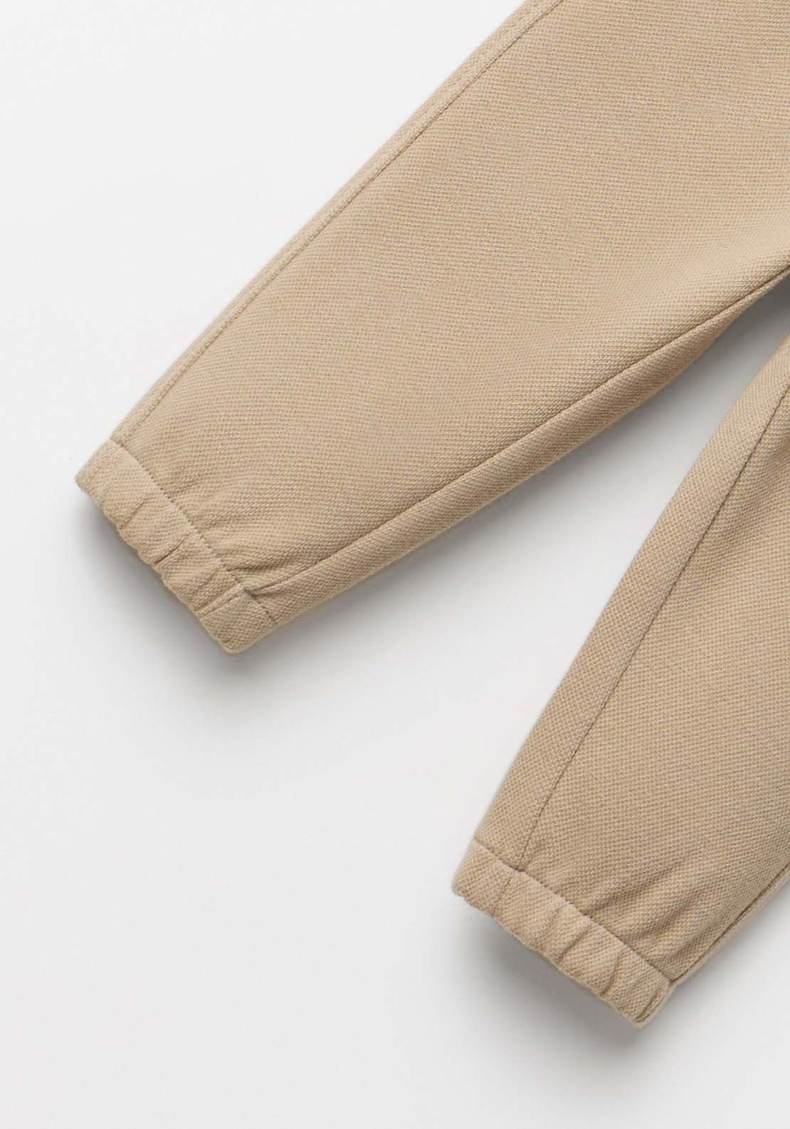 Plain Piqué Joggers - Toasty Beige
