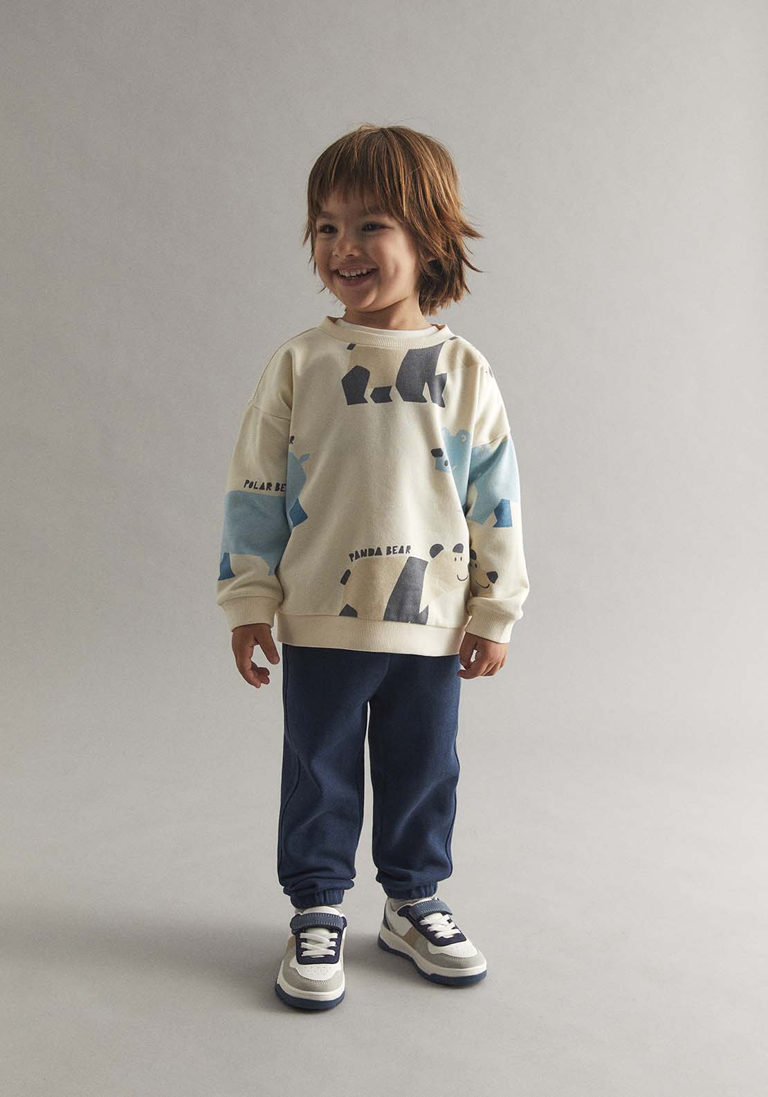 Plain Piqué Joggers - Blue