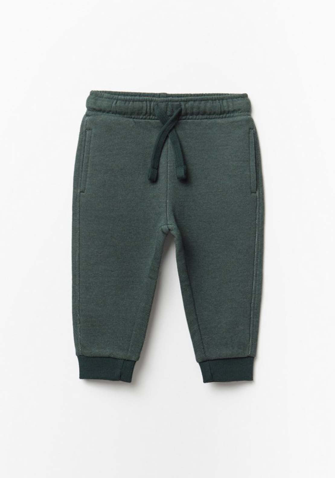 Rib Knit Joggers - Green