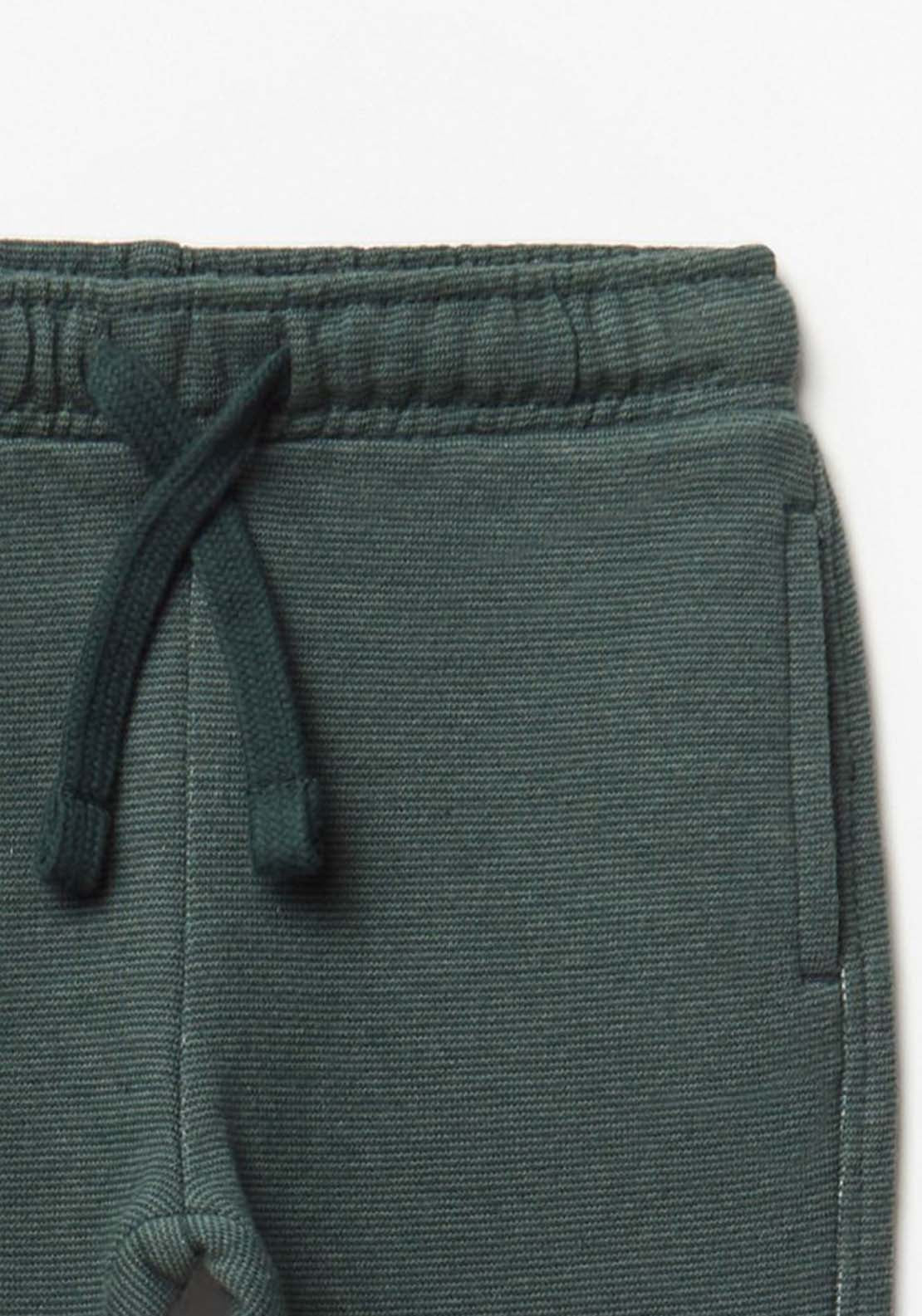 Rib Knit Joggers - Green