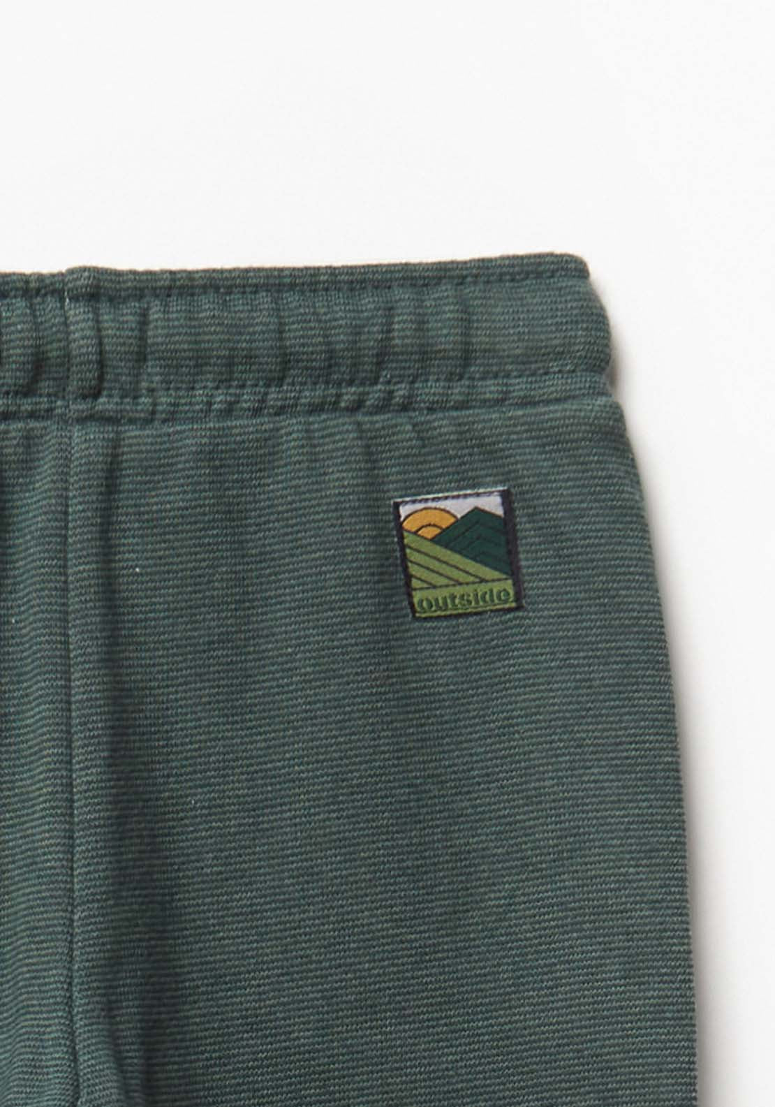Rib Knit Joggers - Green