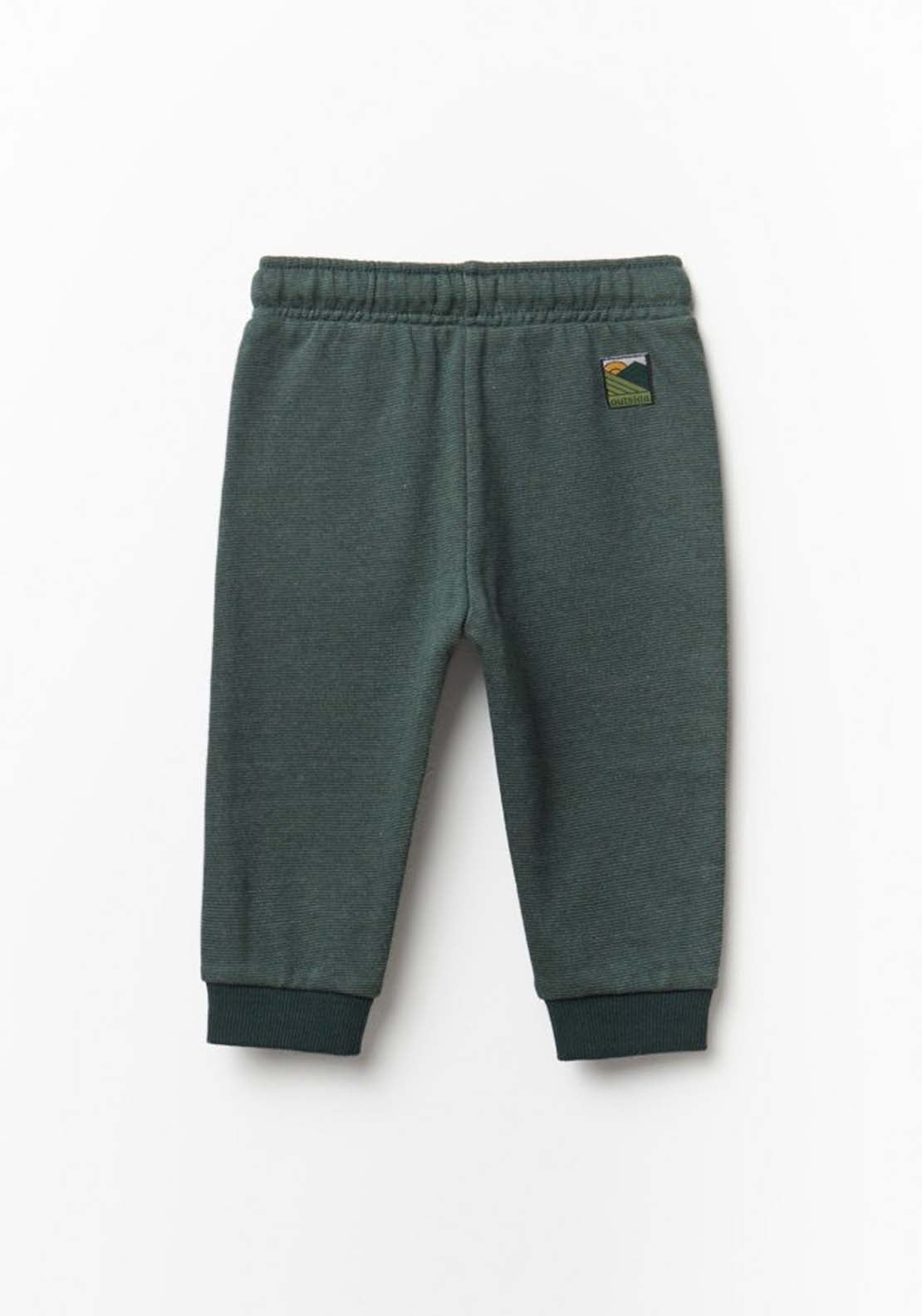 Rib Knit Joggers - Green