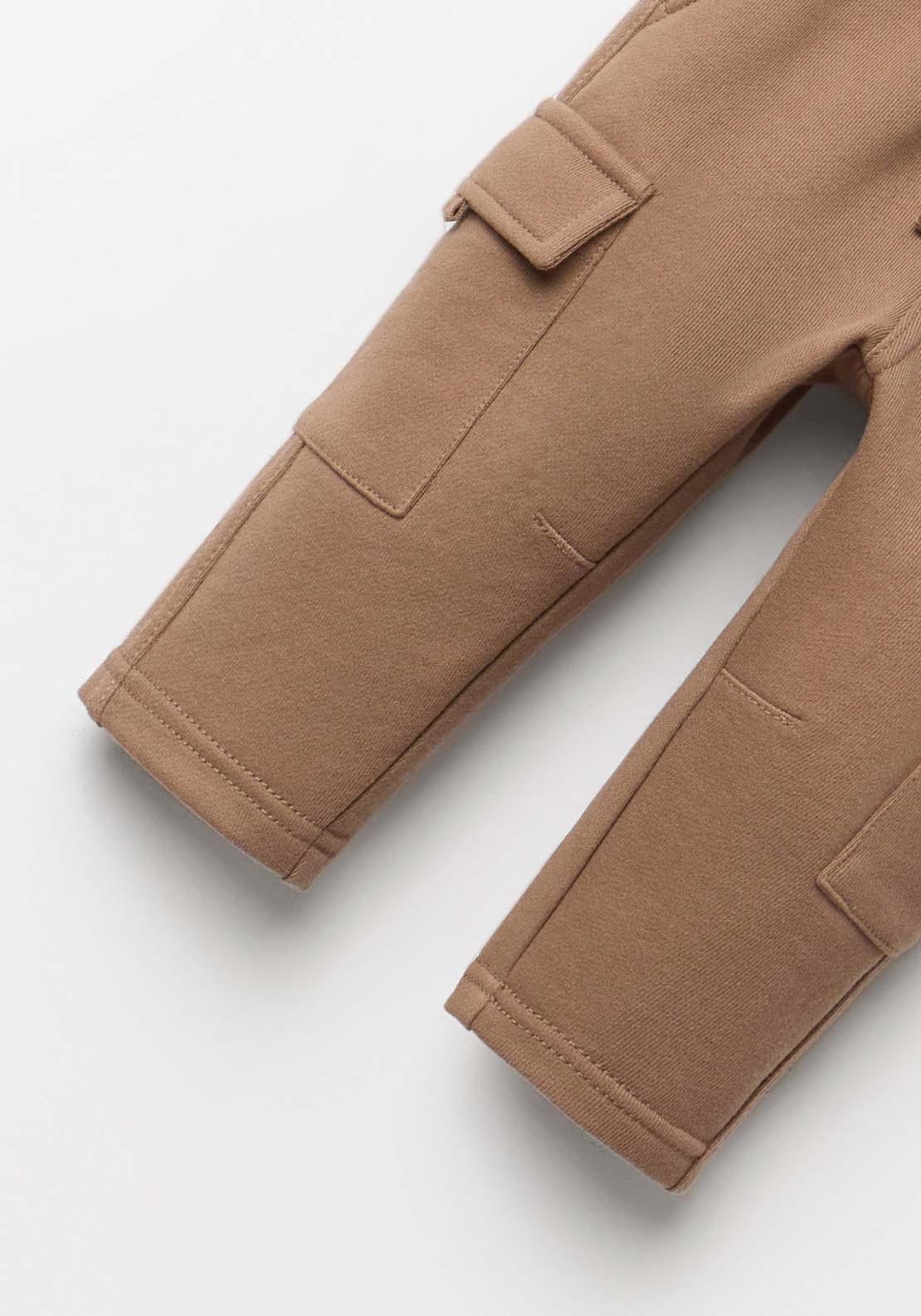 Drawstring Cargo Joggers - Brown
