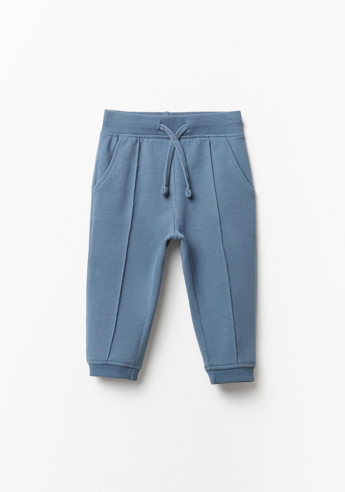 Terry Joggers With Pockets - Blue Petrol