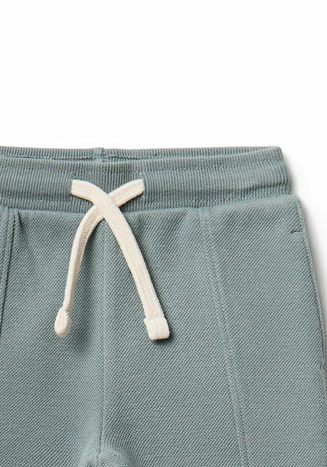Solid Colour Piqué Joggers - Green