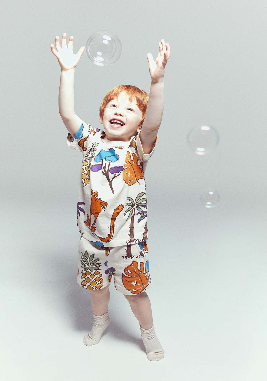 Sfera Jungle Print Shorts - White 1 Shaws Department Stores