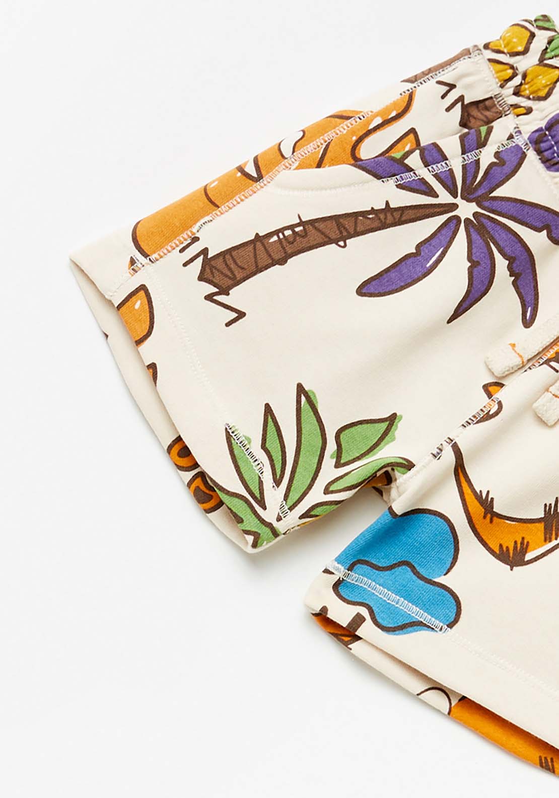 Sfera Jungle Print Shorts - White 3 Shaws Department Stores