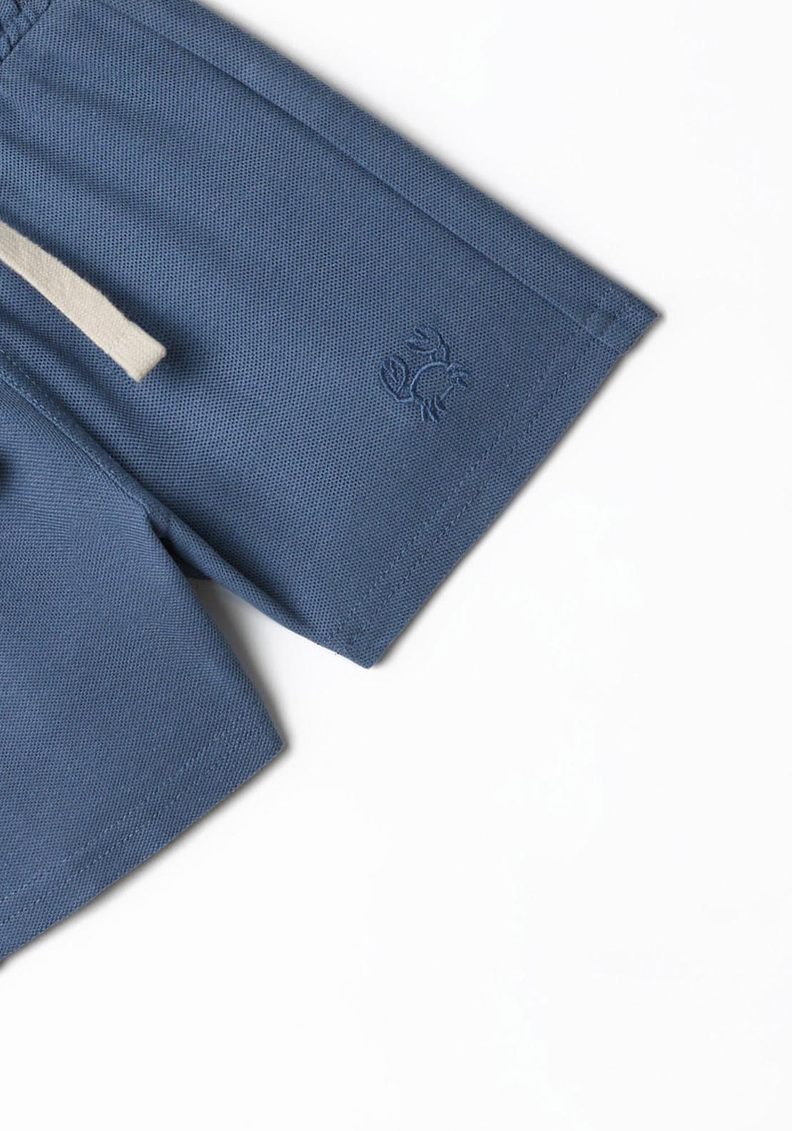 Sfera Cotton Piqué Bermuda Shorts - Navy / Blue 2 Shaws Department Stores