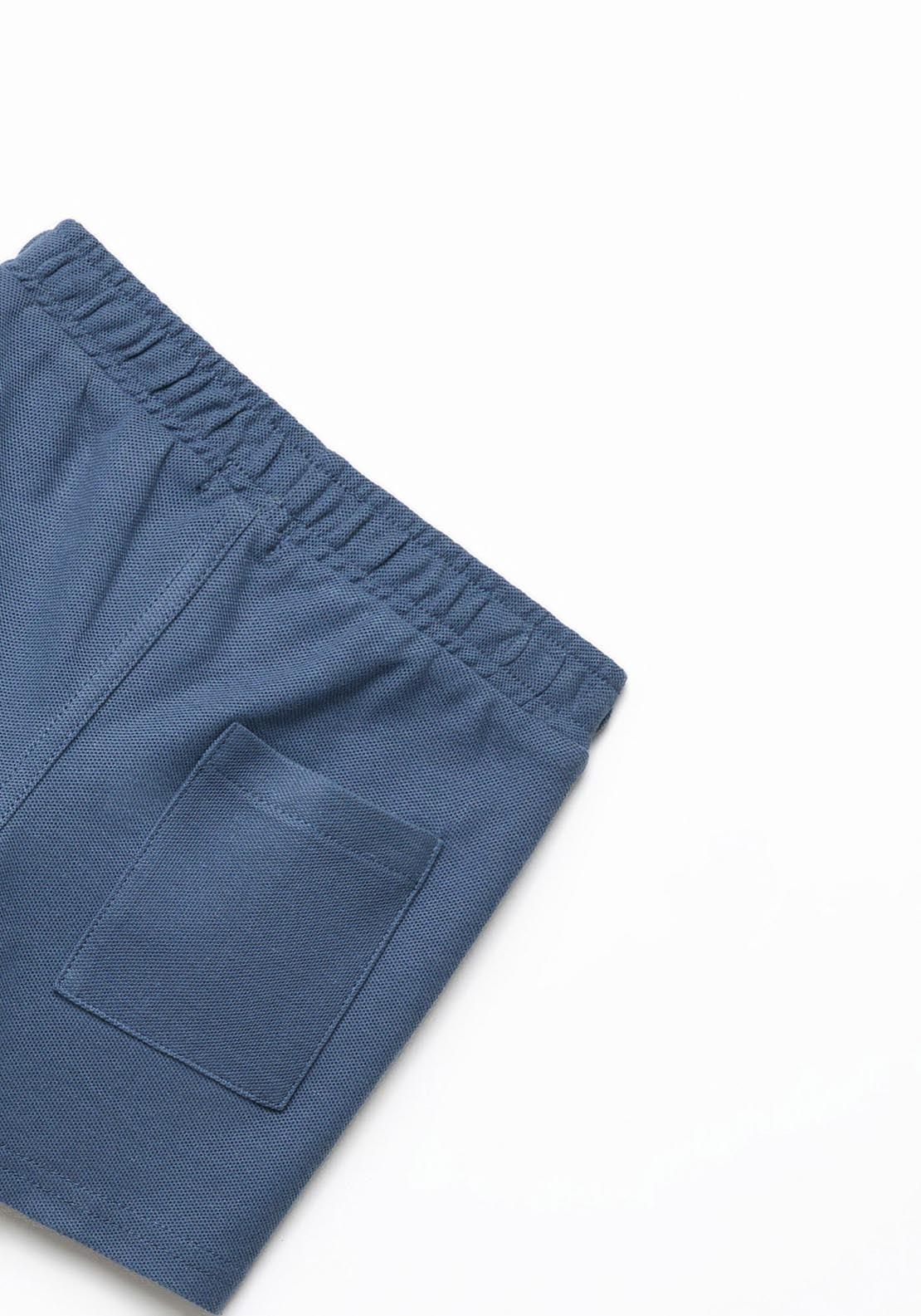 Sfera Cotton Piqué Bermuda Shorts - Navy / Blue 4 Shaws Department Stores